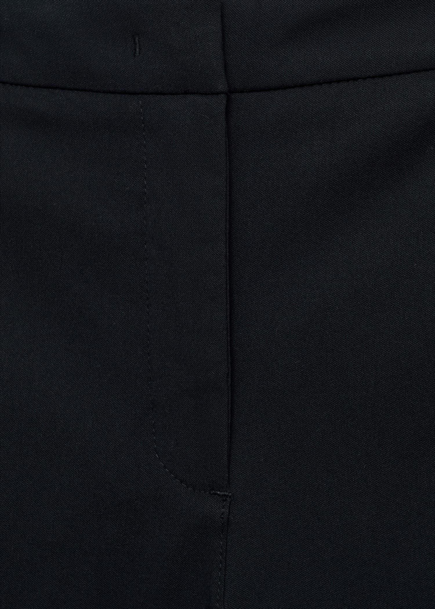 Navy Cropped Slim-Fit Trousers, , large image number 8