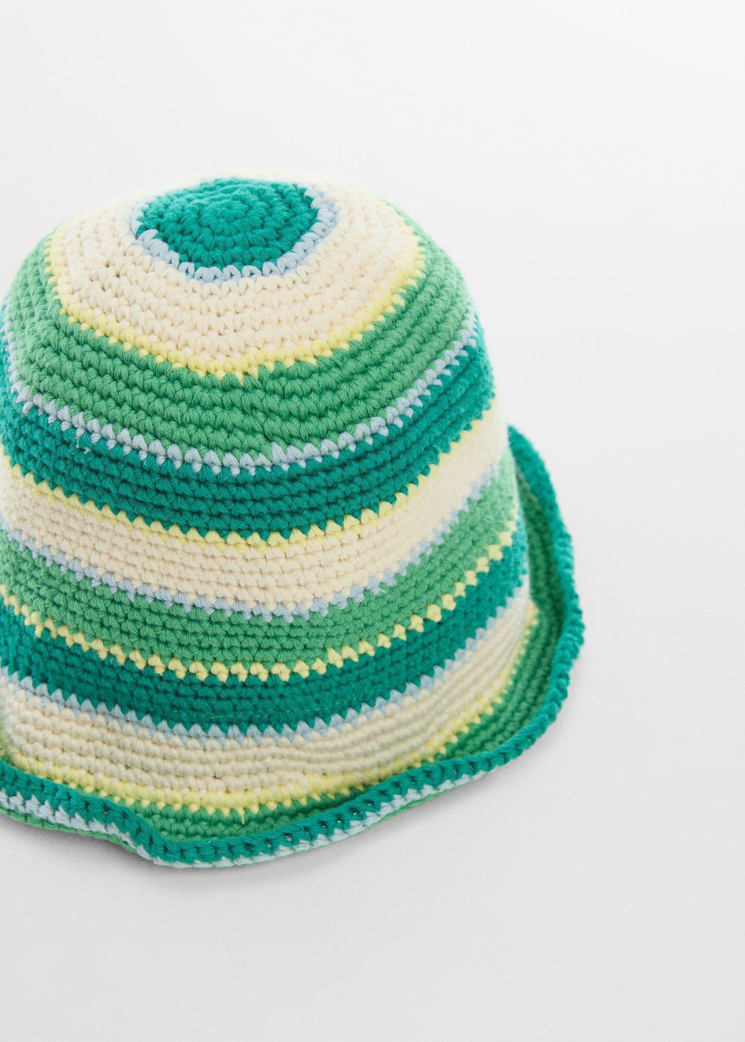 Green Crochet Bucket Hat, Green, large image number 0