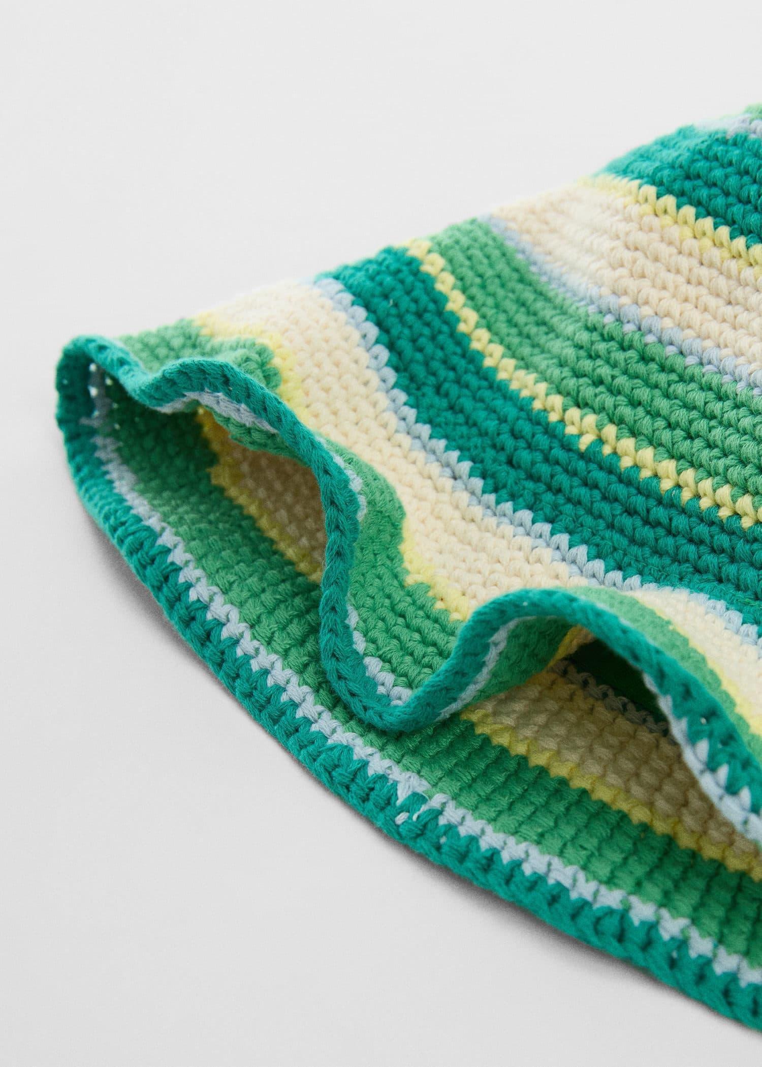 Green Crochet Bucket Hat, Green, large image number 1