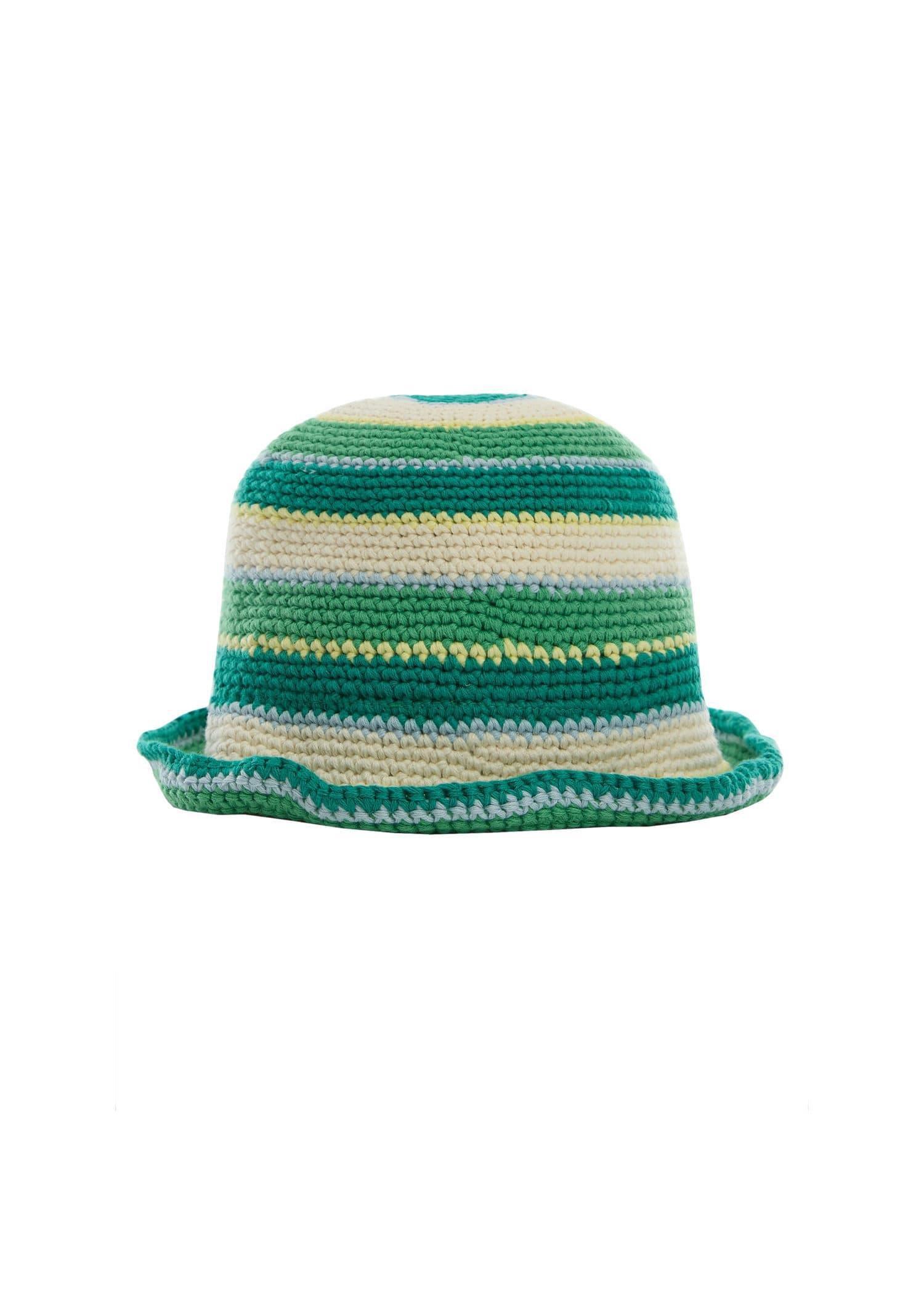 Green Crochet Bucket Hat, Green, large image number 3