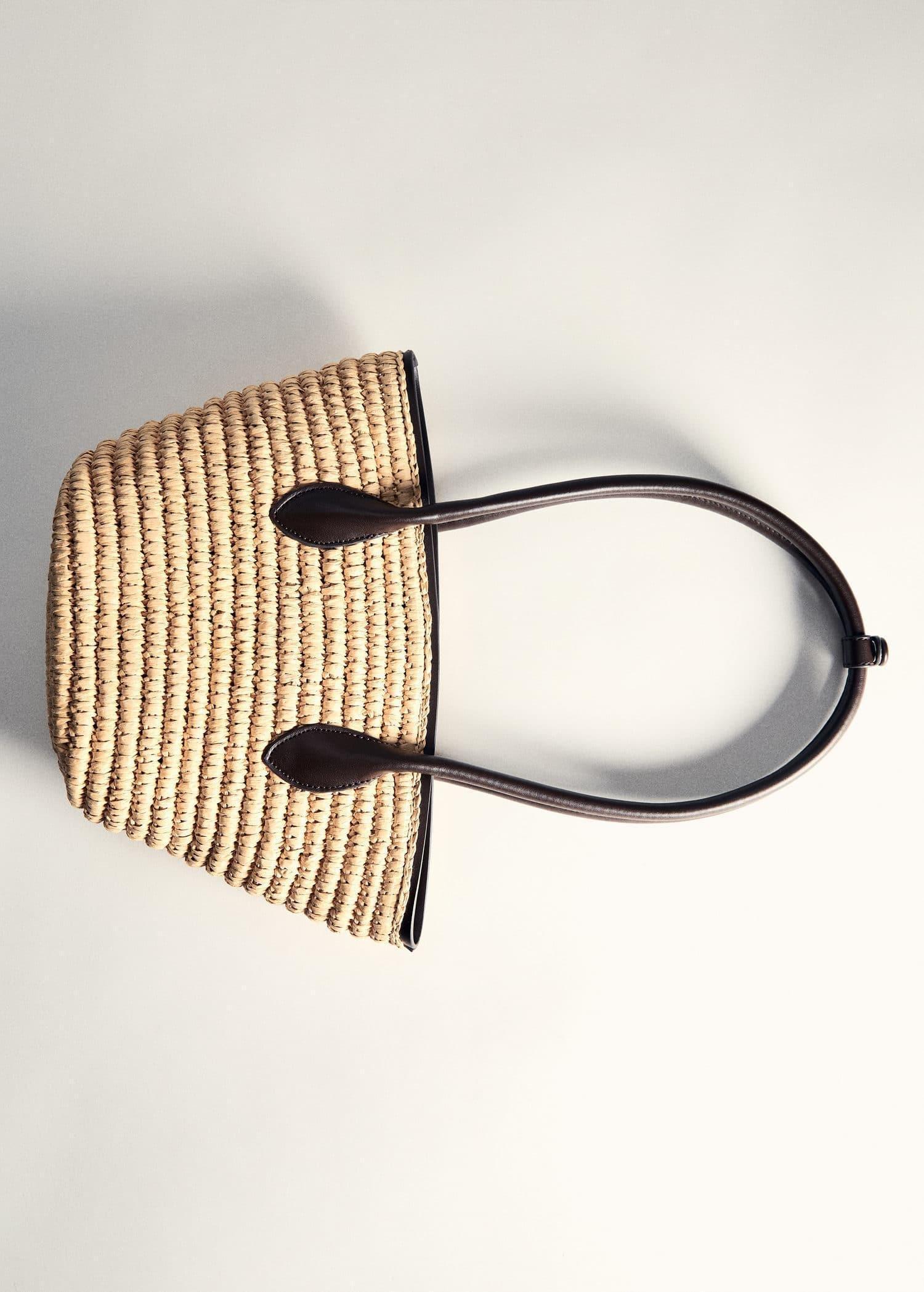 Brown Natural Fibre Carrycot Bag, Dark Brown, large image number 5