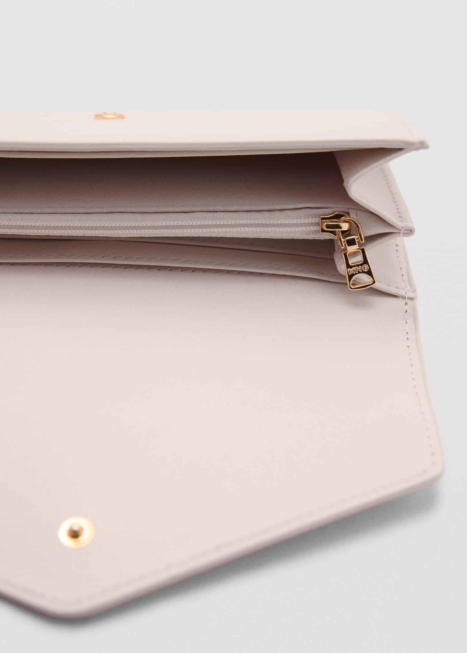 White Flap Saffiano-Effect Wallet, Natural White, large image number 2