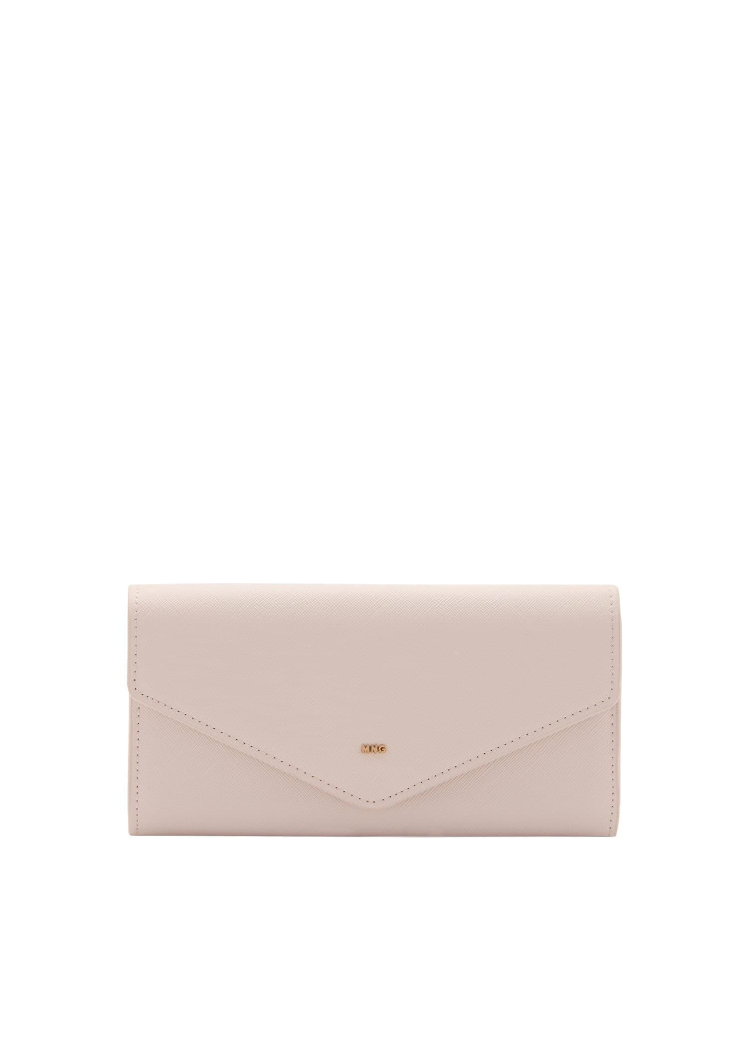 White Flap Saffiano-Effect Wallet, Natural White, large image number 3