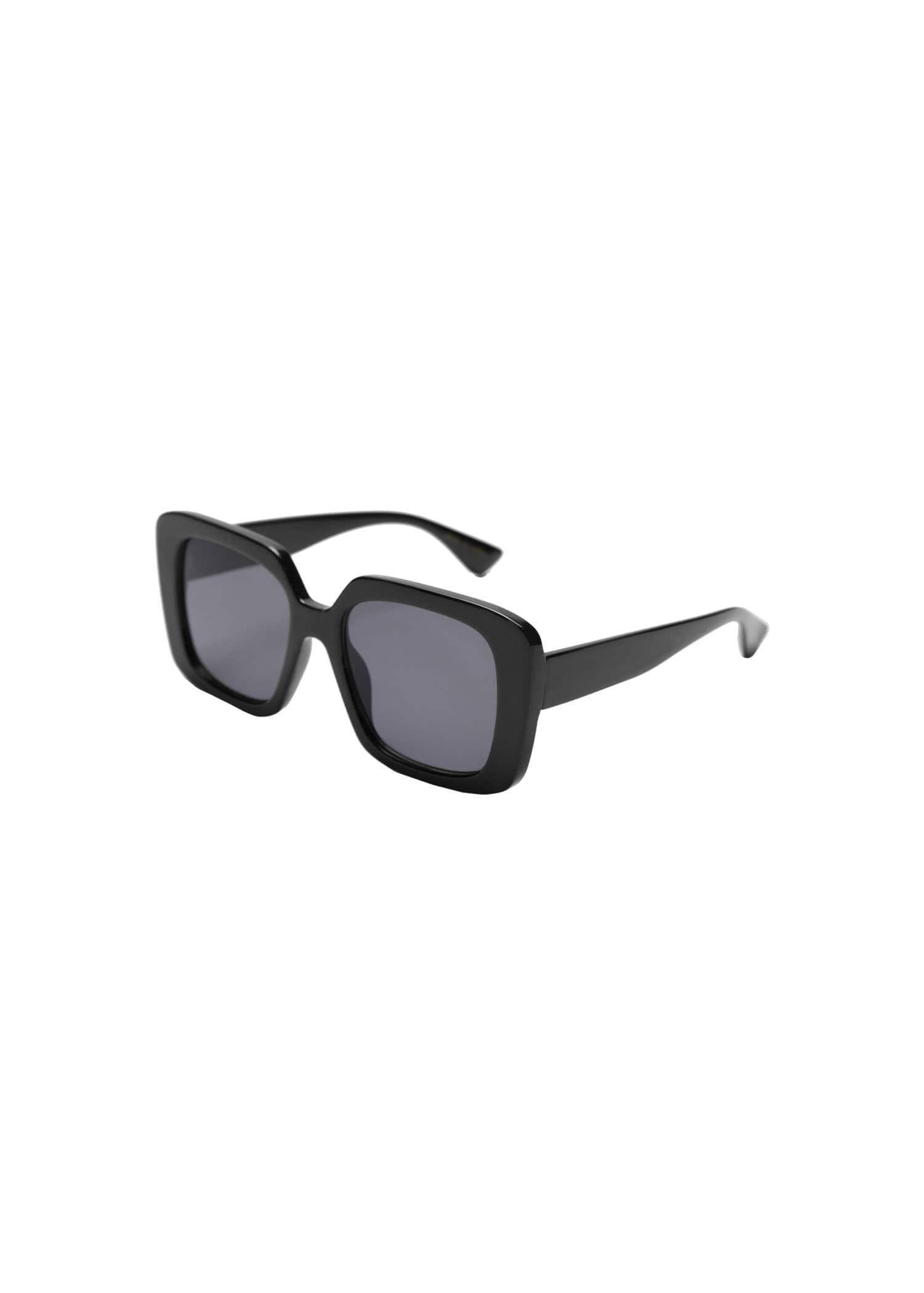 Black Squared Frame Sunglasses, Black, large image number 3
