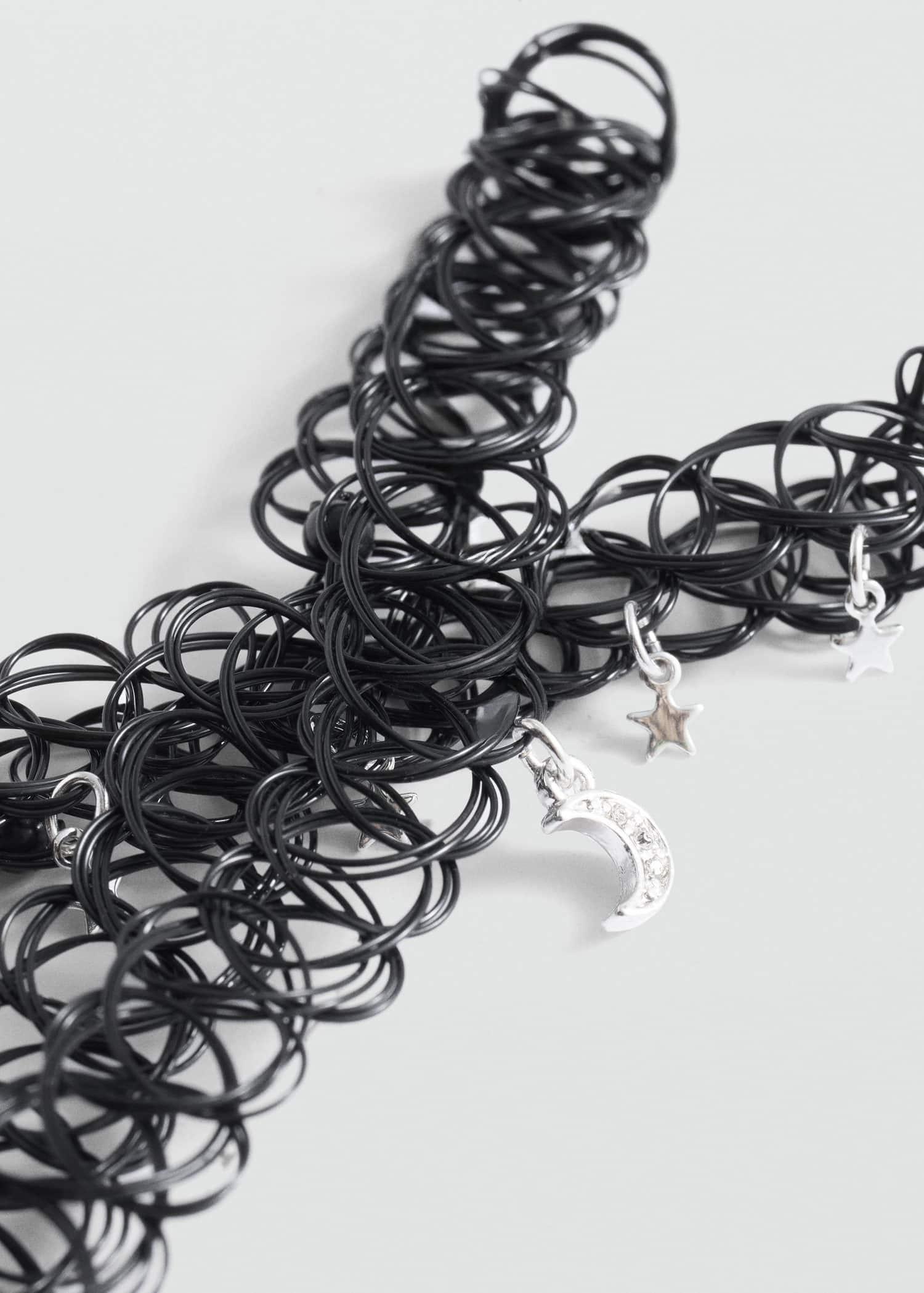 Black 2 Pendant Chockers Pack, Kids Girl, Black, large image number 0