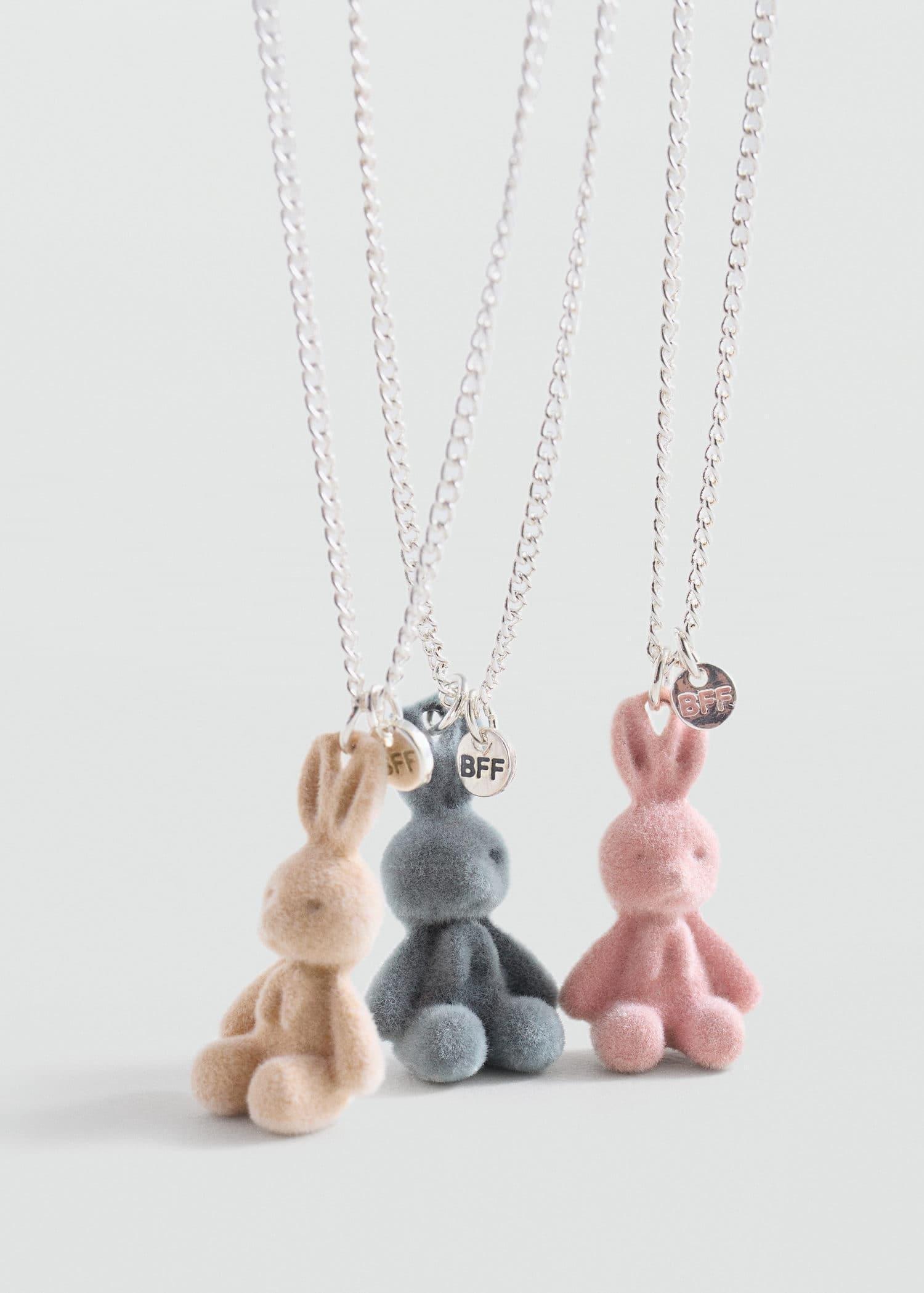 Gold Pack 3 Best Friends Necklaces, Kids Girl, Gold, large image number 0