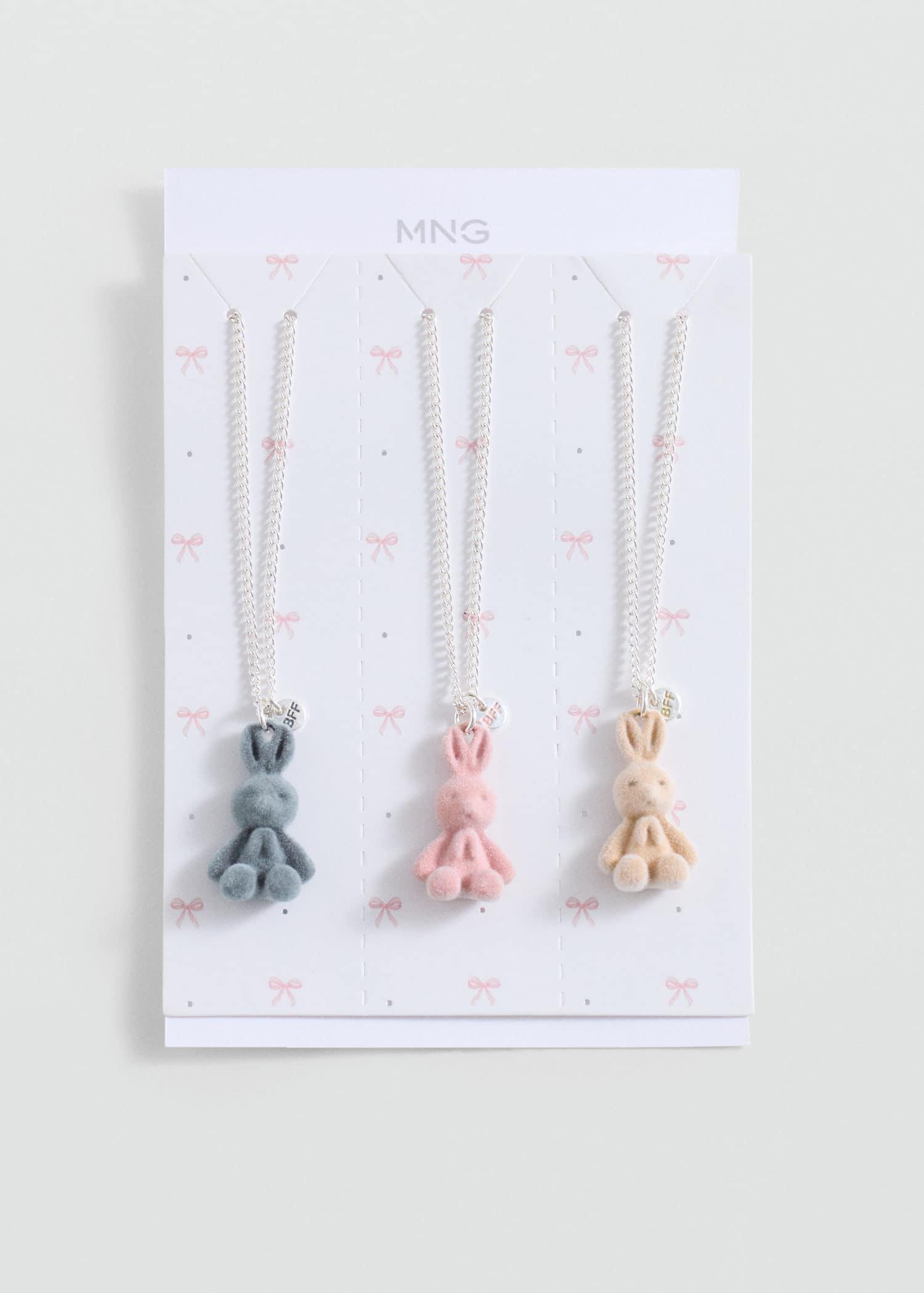 Gold Pack 3 Best Friends Necklaces, Kids Girl, Gold, large image number 1