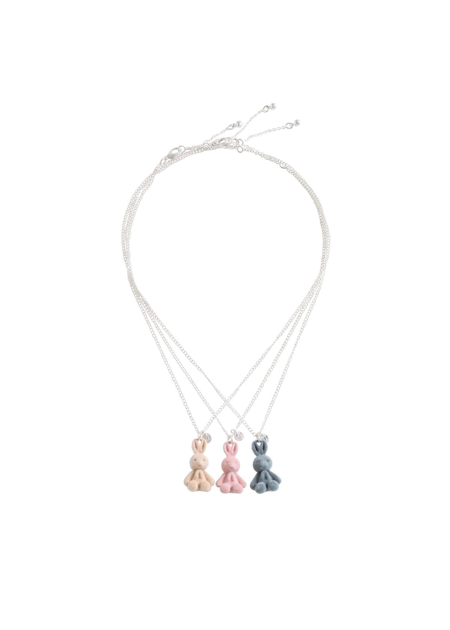 Gold Pack 3 Best Friends Necklaces, Kids Girl, Gold, large image number 2