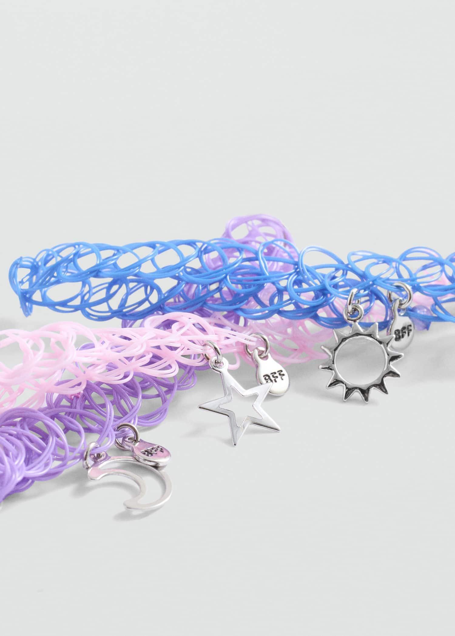 Purple Lt-Pastel Pack 3 Best Friends Necklaces, Kids Girl, Light-Pastel Purple, large image number 0