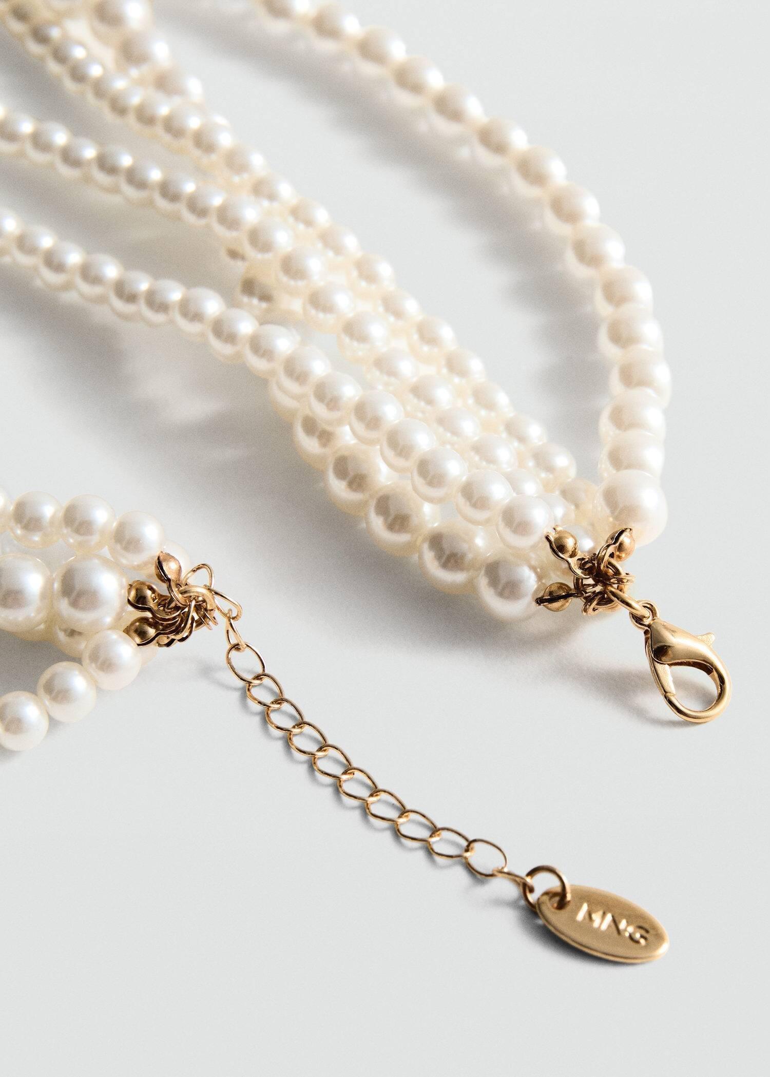 White Multiple-Strand Pearl Necklace, White, large image number 0