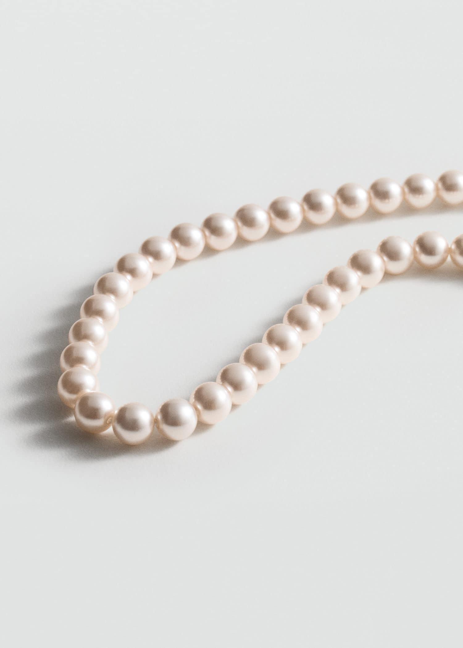 White Pearl Necklace, White, large image number 0