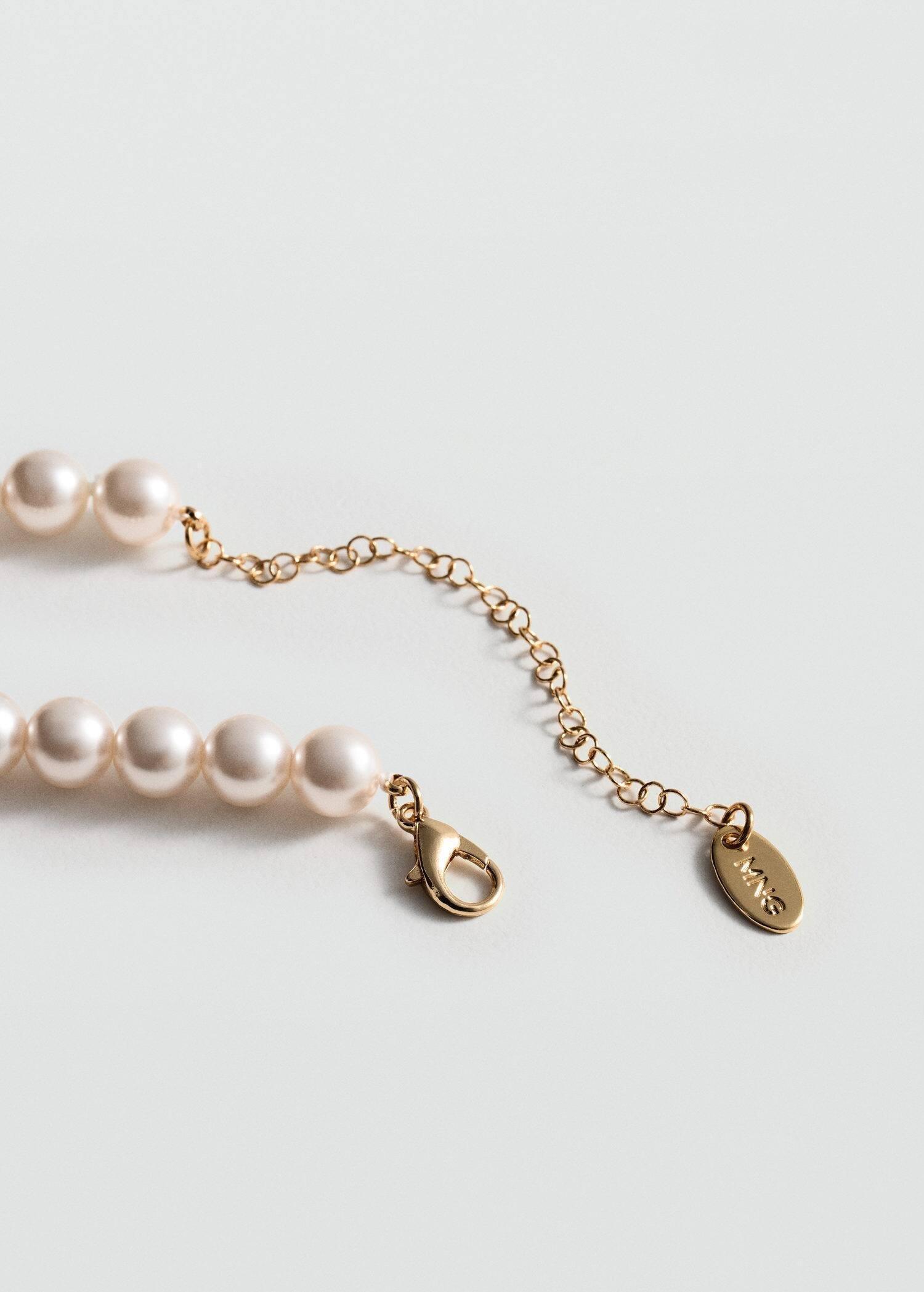 White Pearl Necklace, White, large image number 1