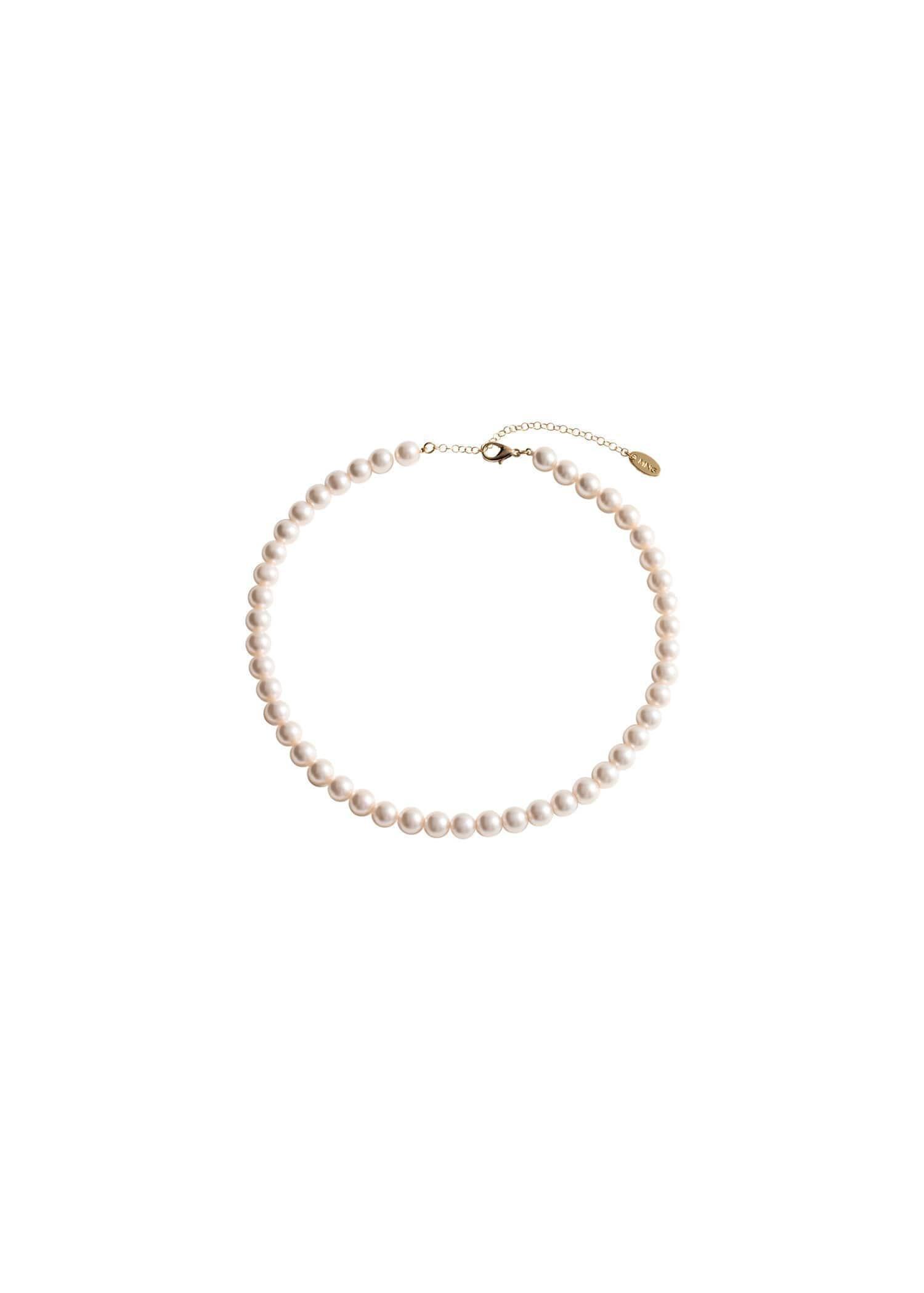 White Pearl Necklace, White, large image number 3