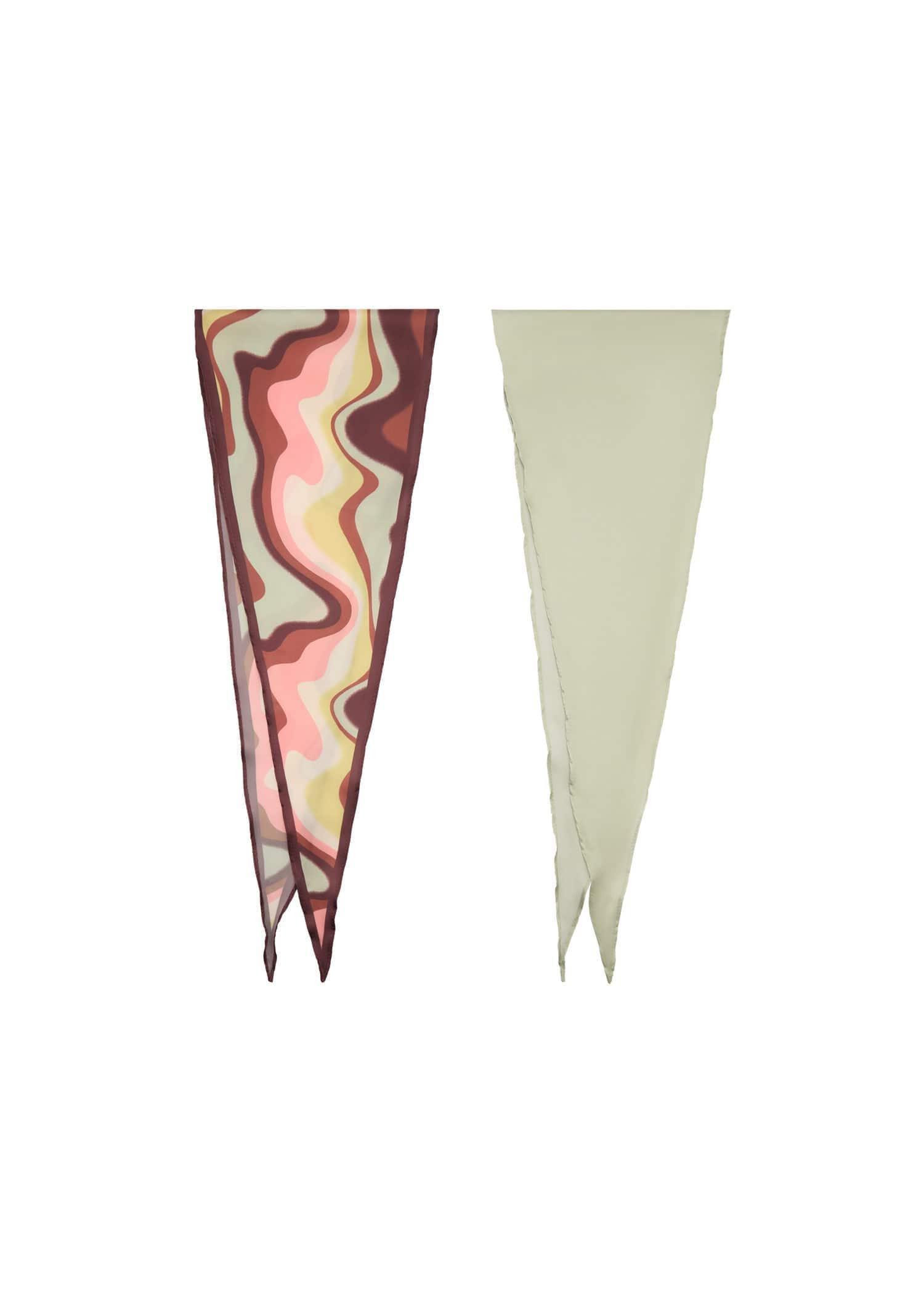 Brown Pack Of 2 Combined Scarves, Brown, large image number 2