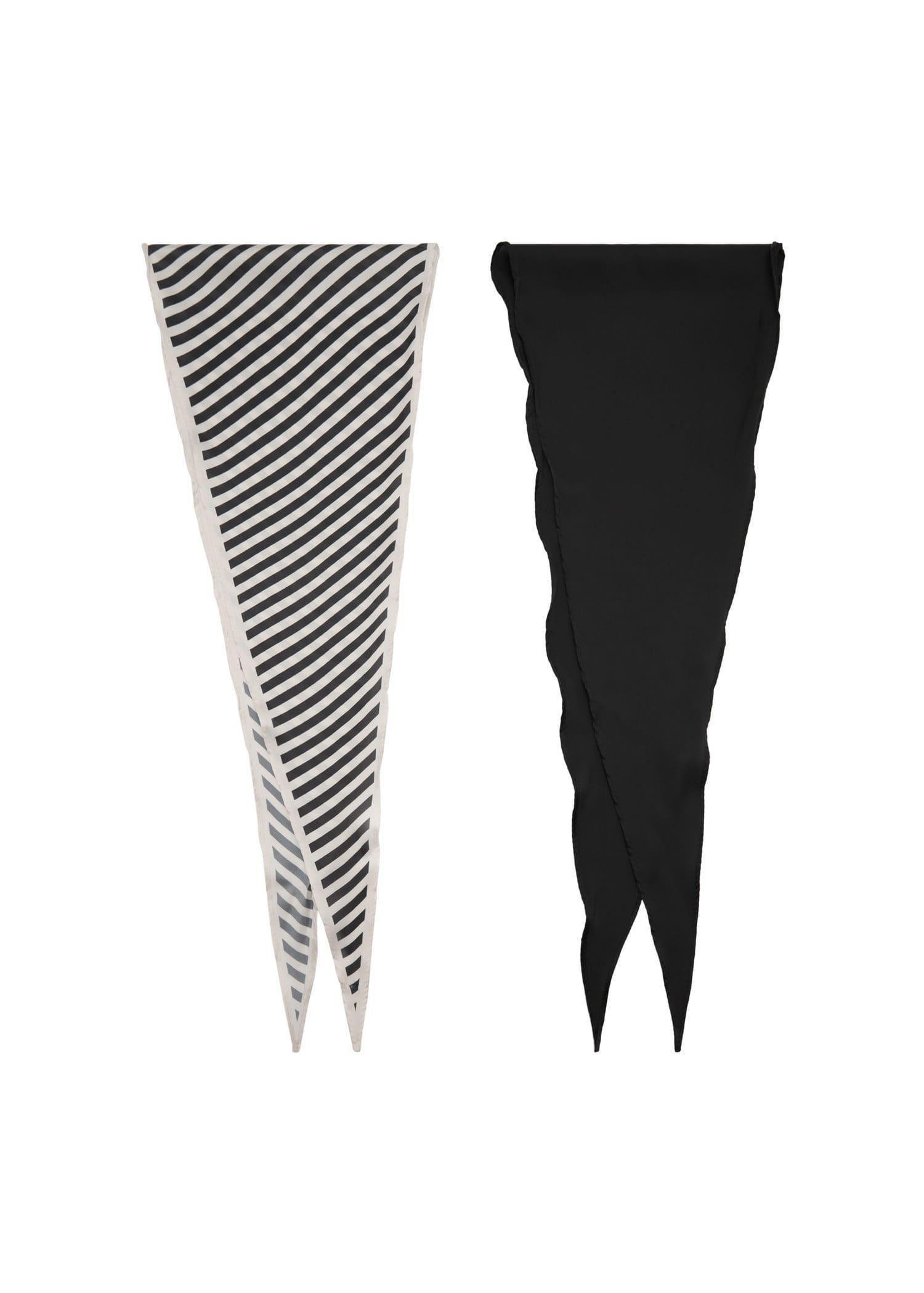 Black Pack Of 2 Combined Scarves, Black, large image number 2