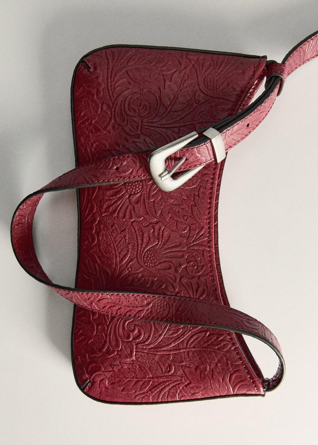 Red Textured Shoulder Bag, Red, large image number 2