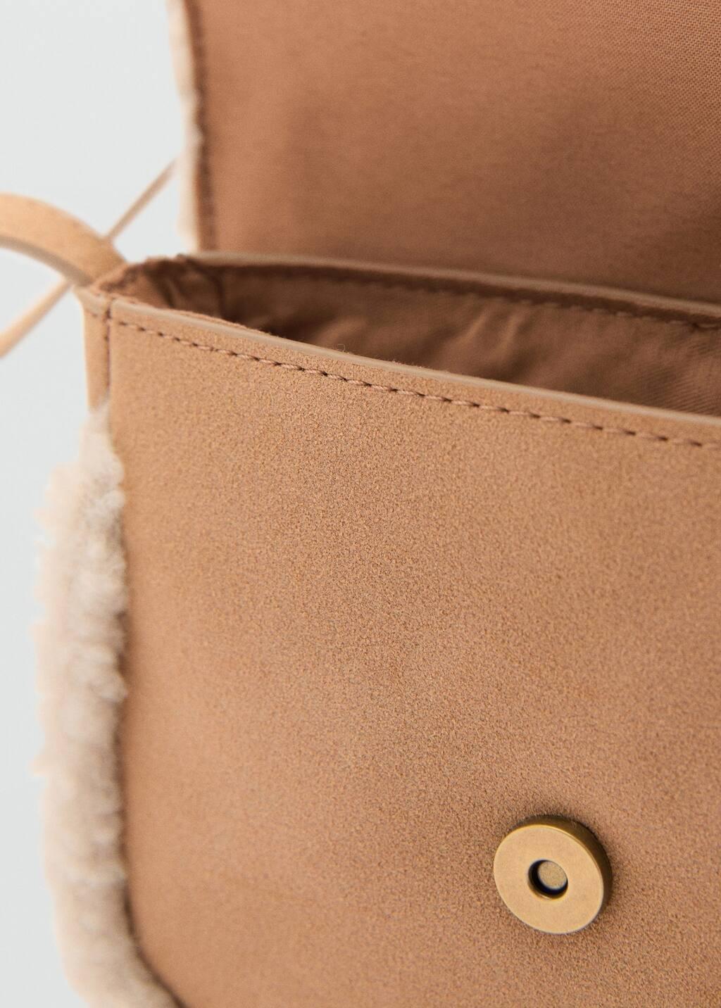 Brown Lt Pastel Shearling-Effect Bag, Kids Girl, Light Pastel Brown, large image number 2
