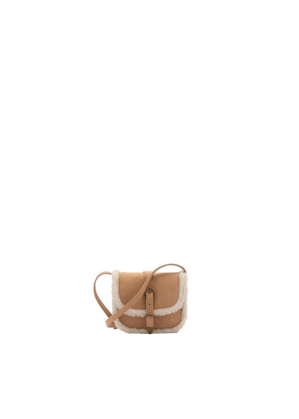 Brown Lt Pastel Shearling-Effect Bag, Kids Girl, Light Pastel Brown, large image number 3