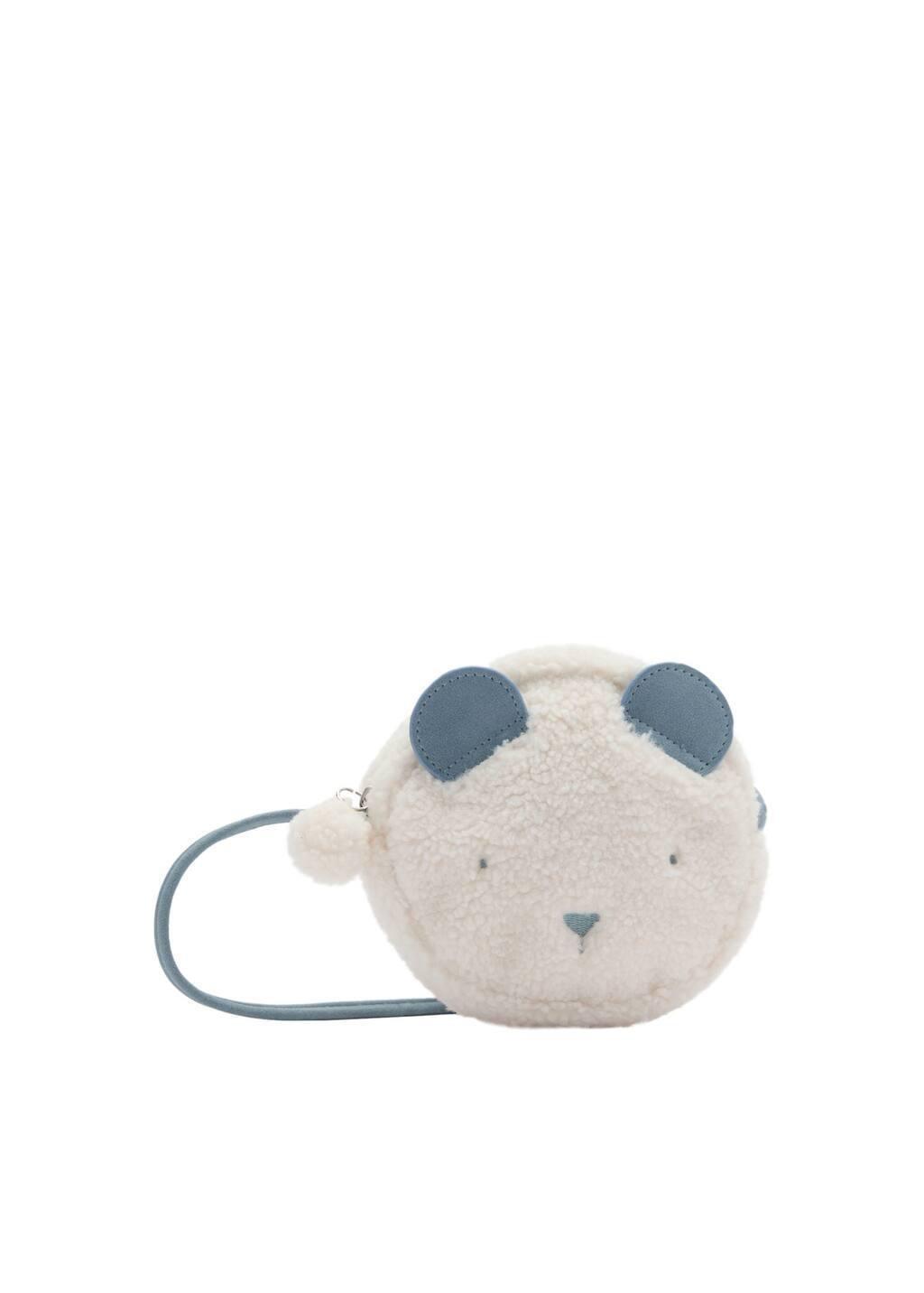 LIGHT BEIGE Teddy bear shearling-effect bag, Baby Girl, Light Beige, large image number 2