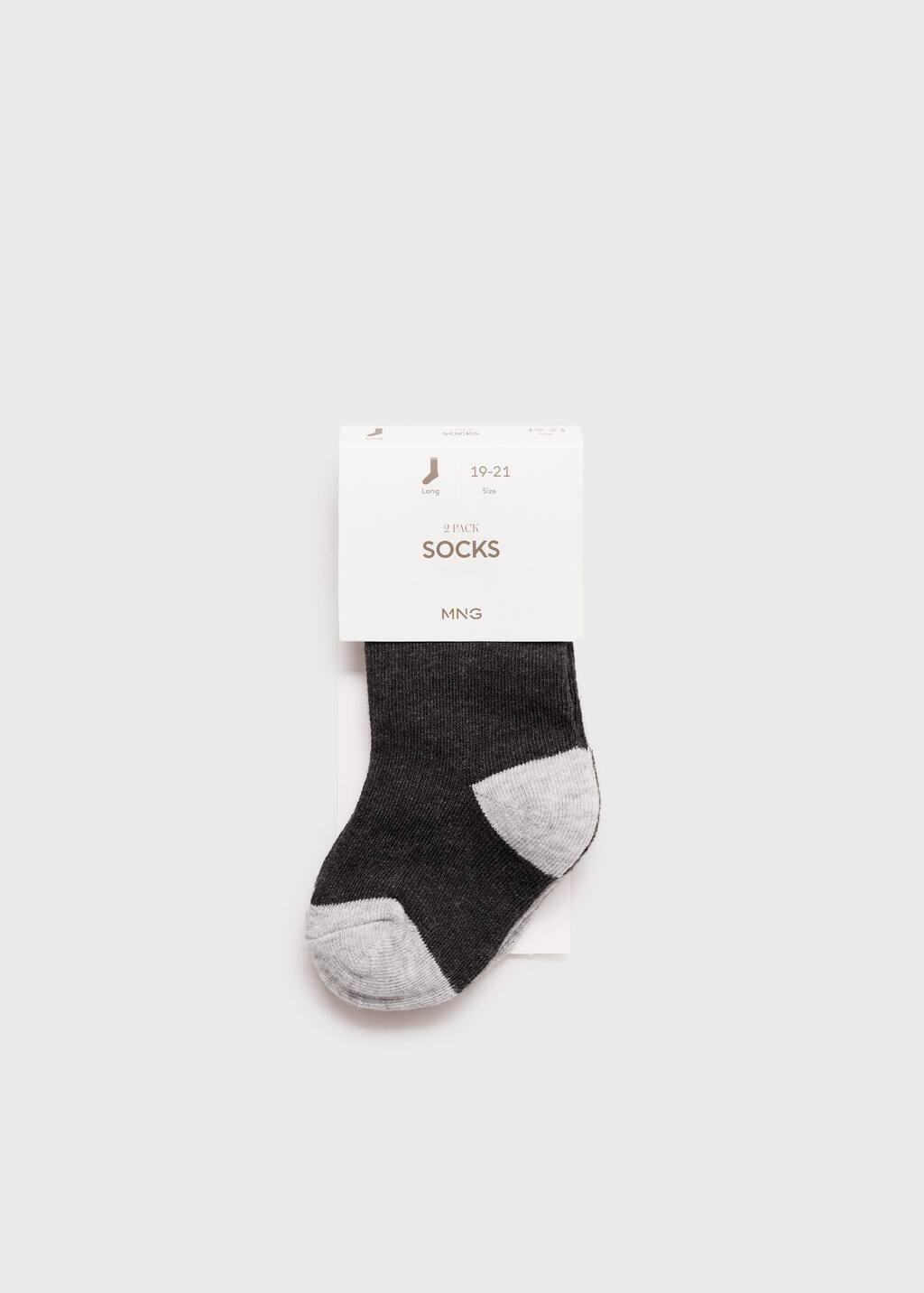 Grey Set Of 2 Cat Socks, Baby Girl, , large image number 1