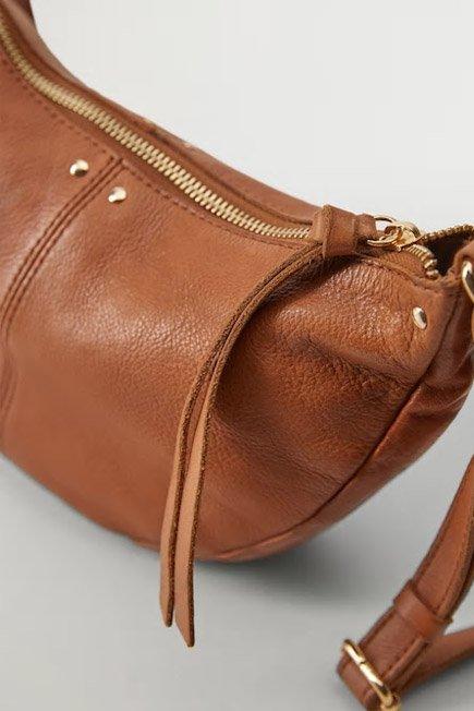 Brown Leather Cross Bag, Women, , large image number 1