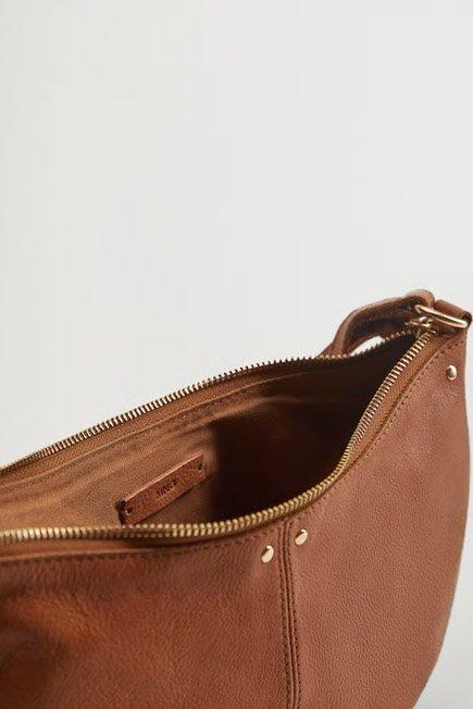 Brown Leather Cross Bag, Women, , large image number 2