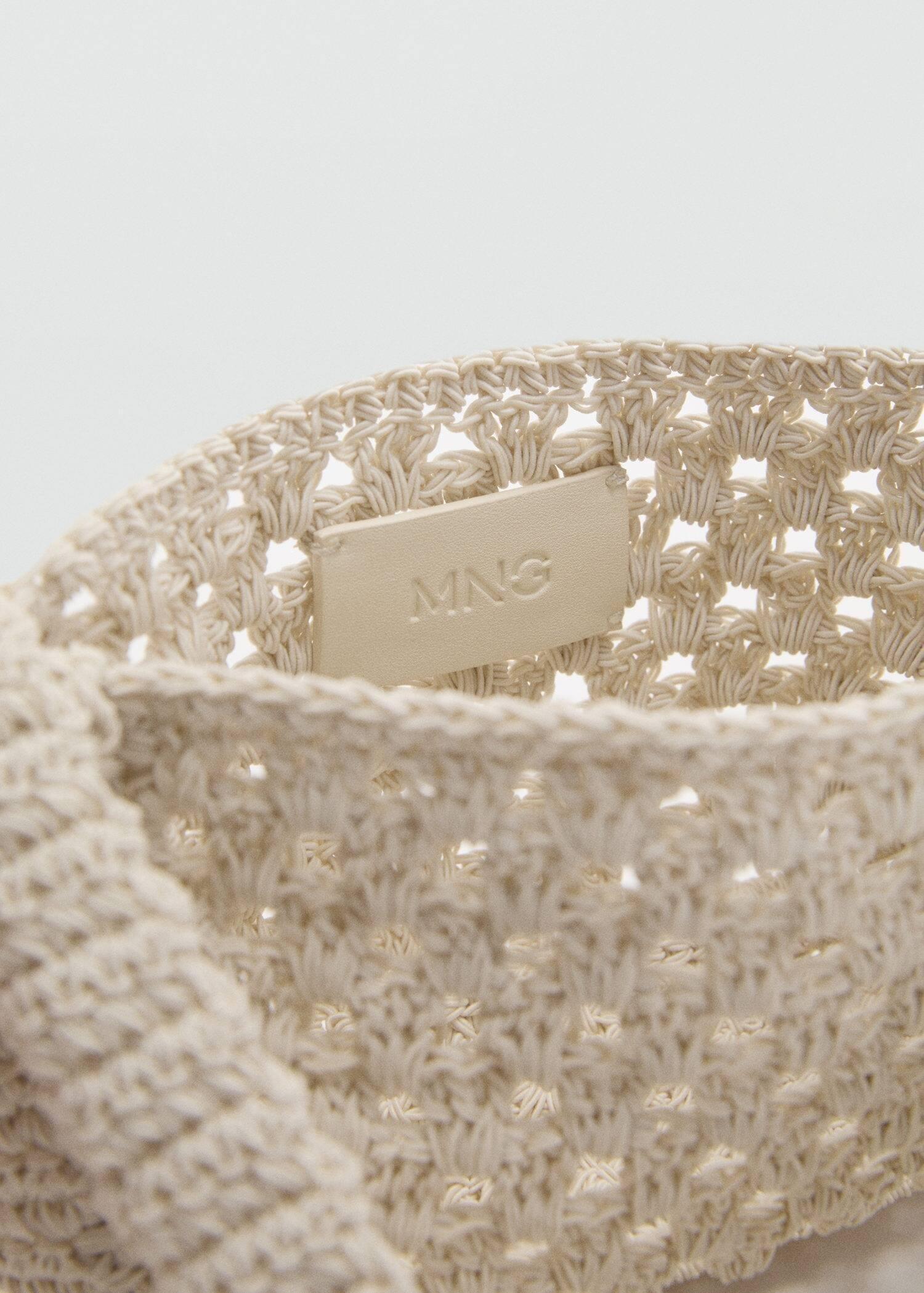 Beige Crochet Handbag, 0201_05, large image number 2