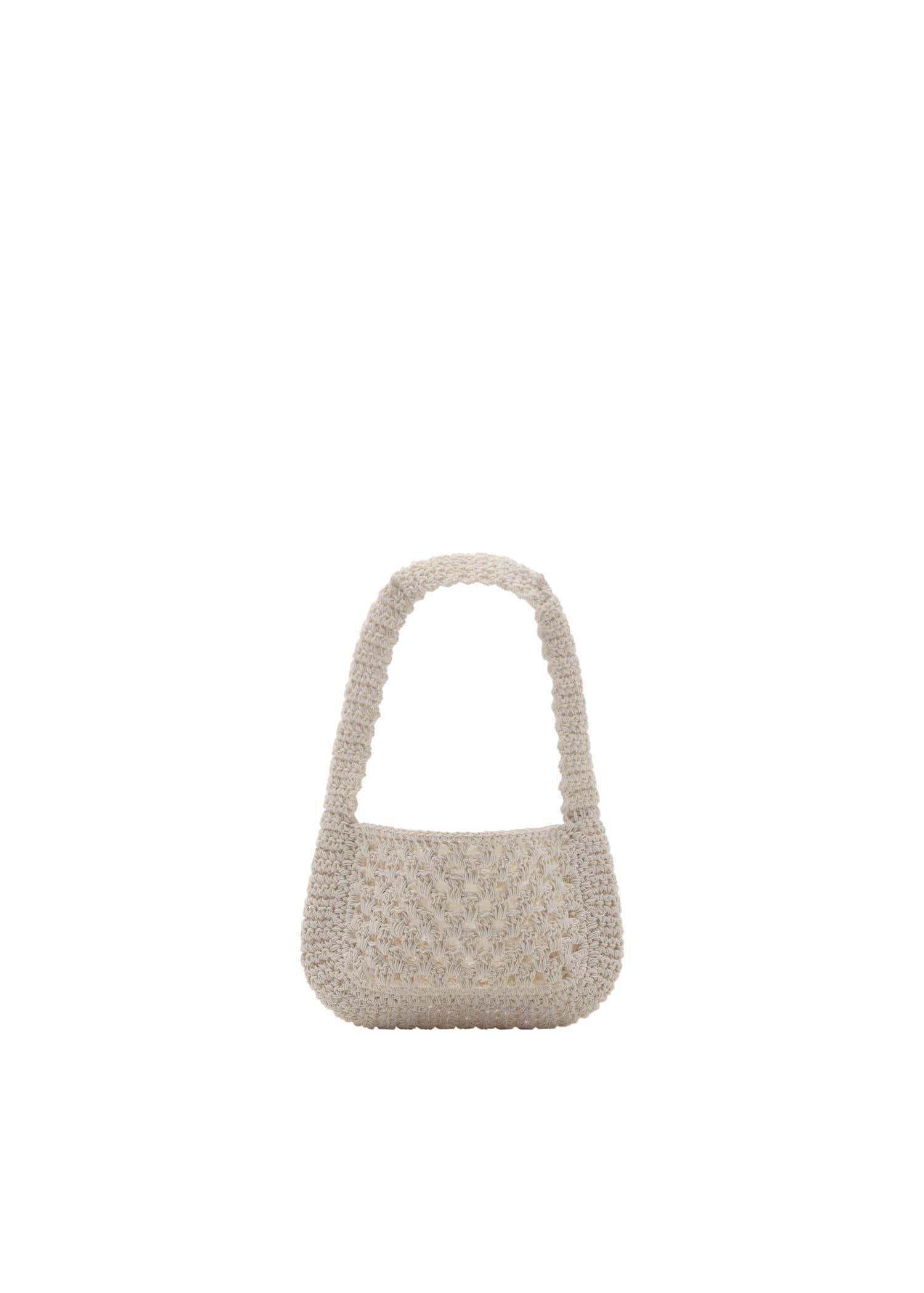 Beige Crochet Handbag, 0201_05, large image number 3