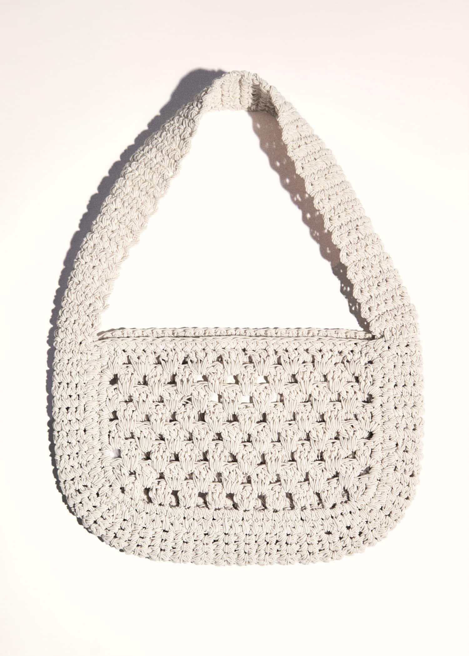 Beige Crochet Handbag, 0201_05, large image number 4