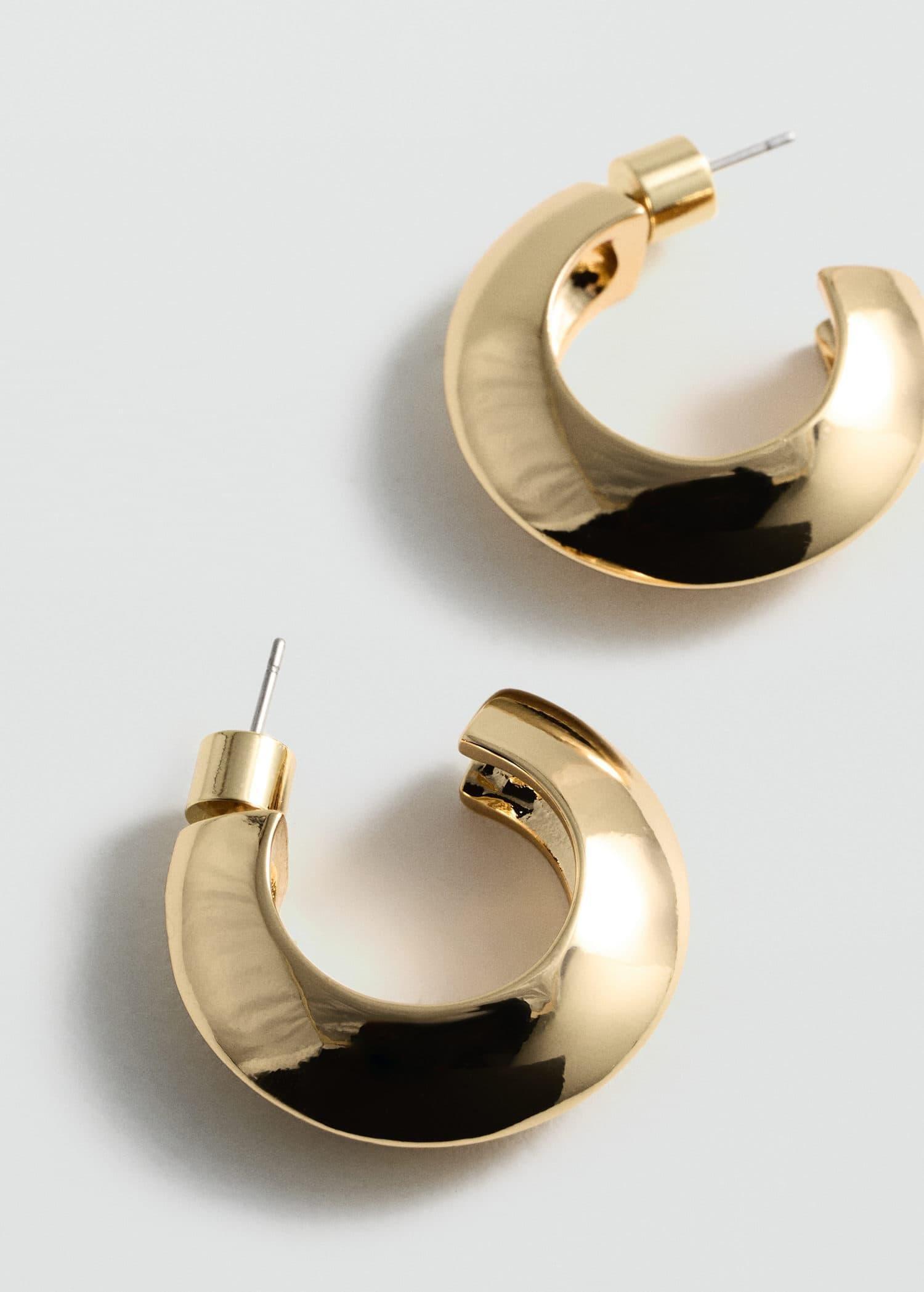Gold Hoop Earrings, Gold, large image number 0