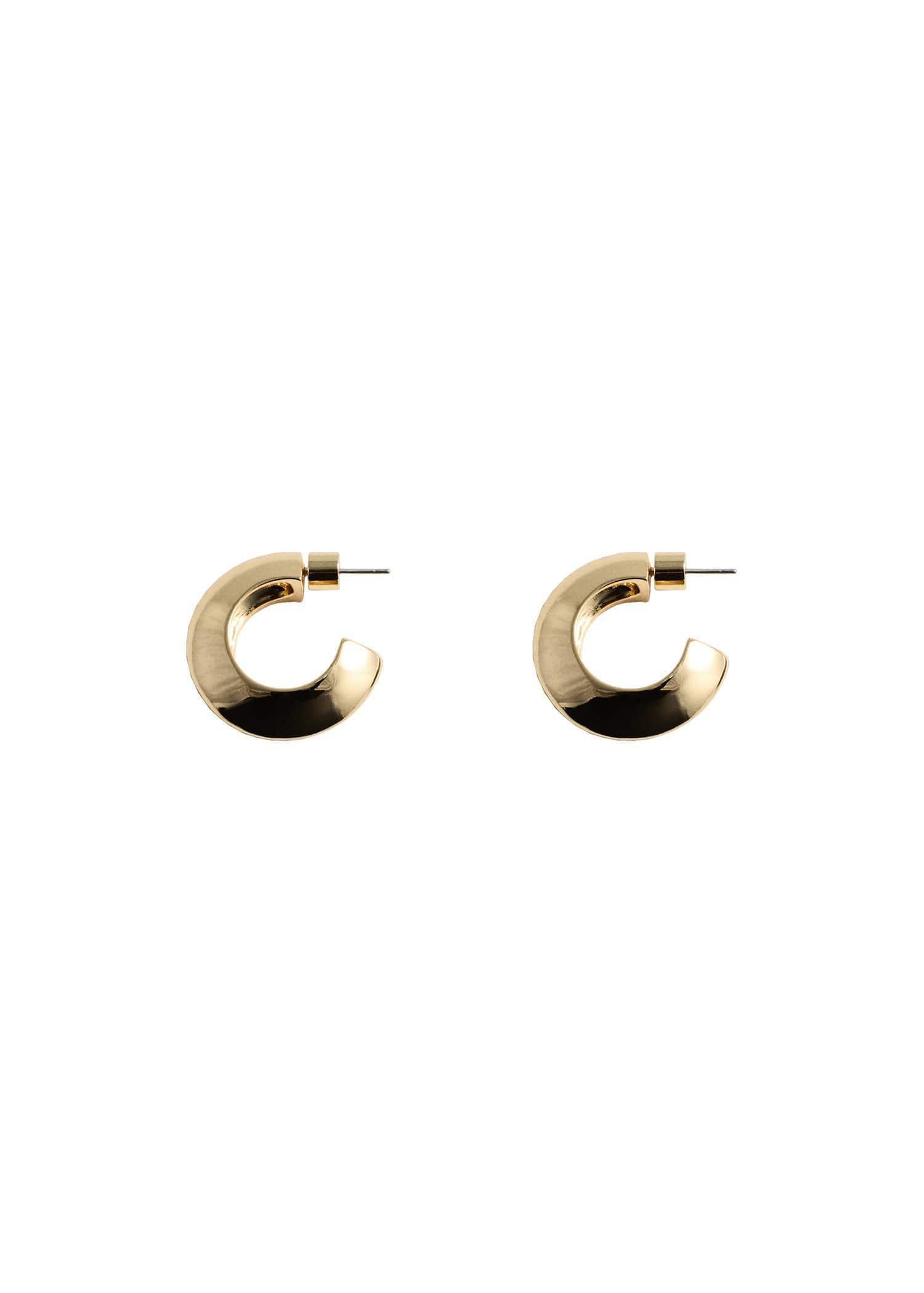 Gold Hoop Earrings, Gold, large image number 2