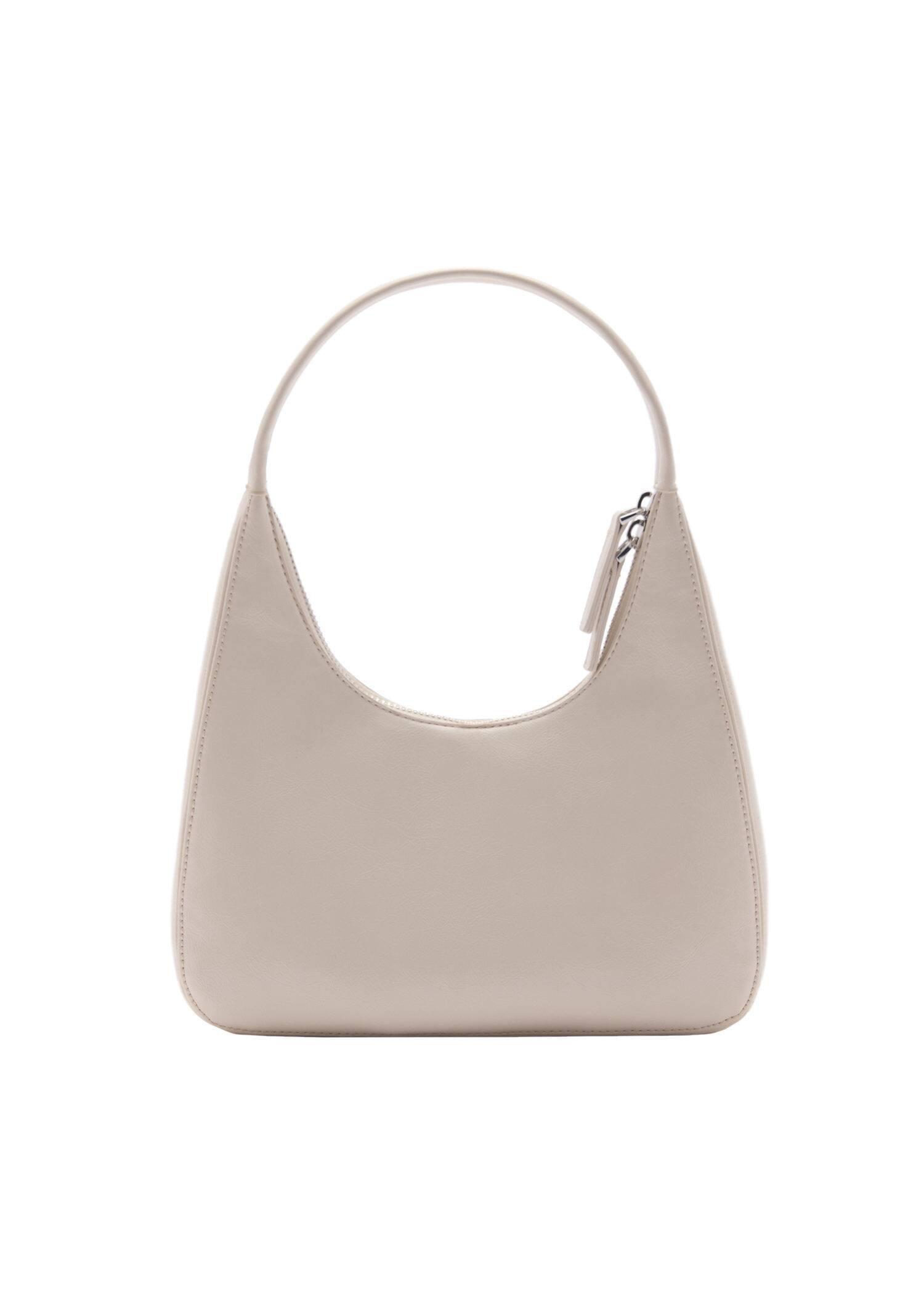 White Short-Handle Shoulder Bag, Natural White, large image number 3