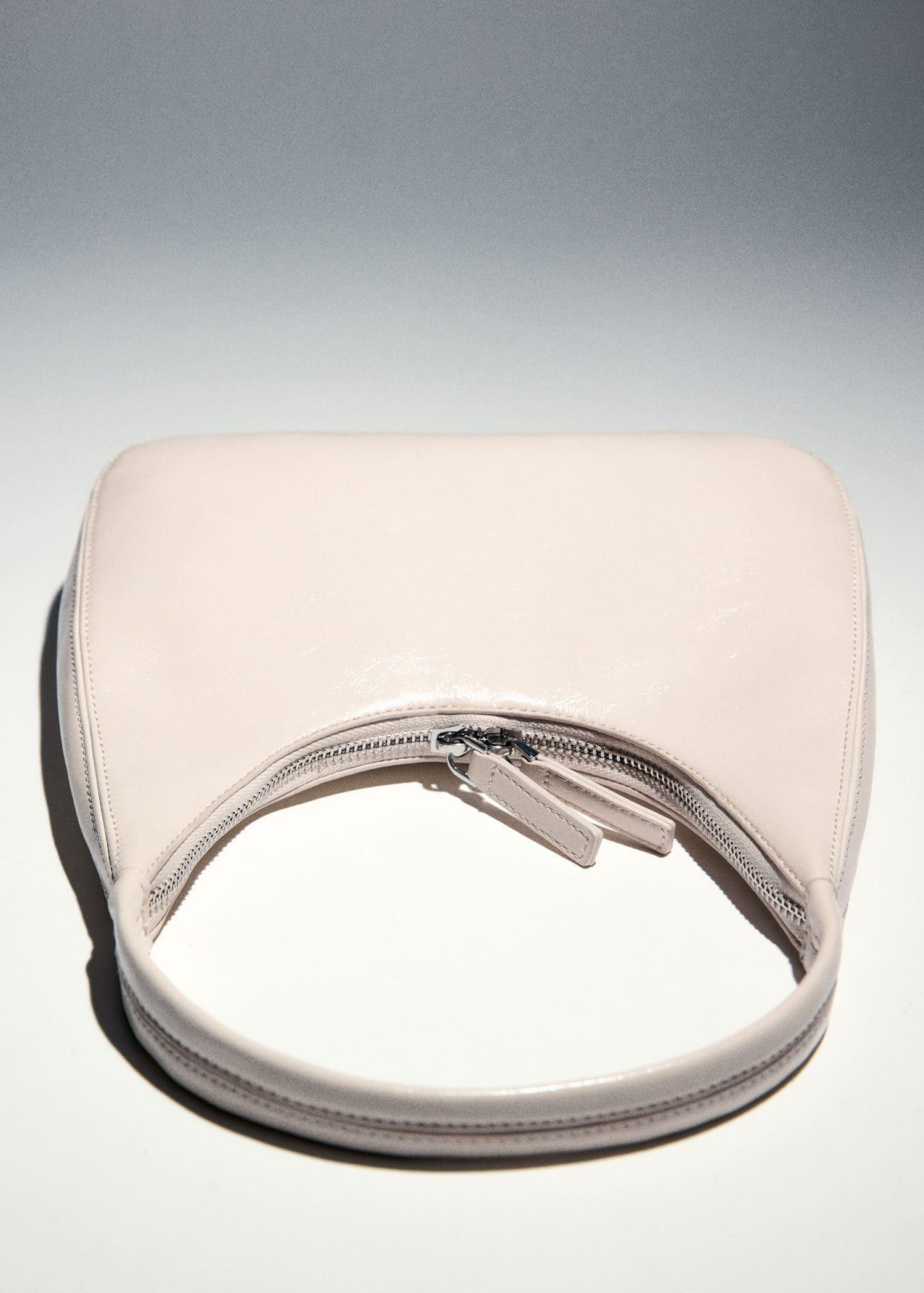 White Short-Handle Shoulder Bag, Natural White, large image number 5