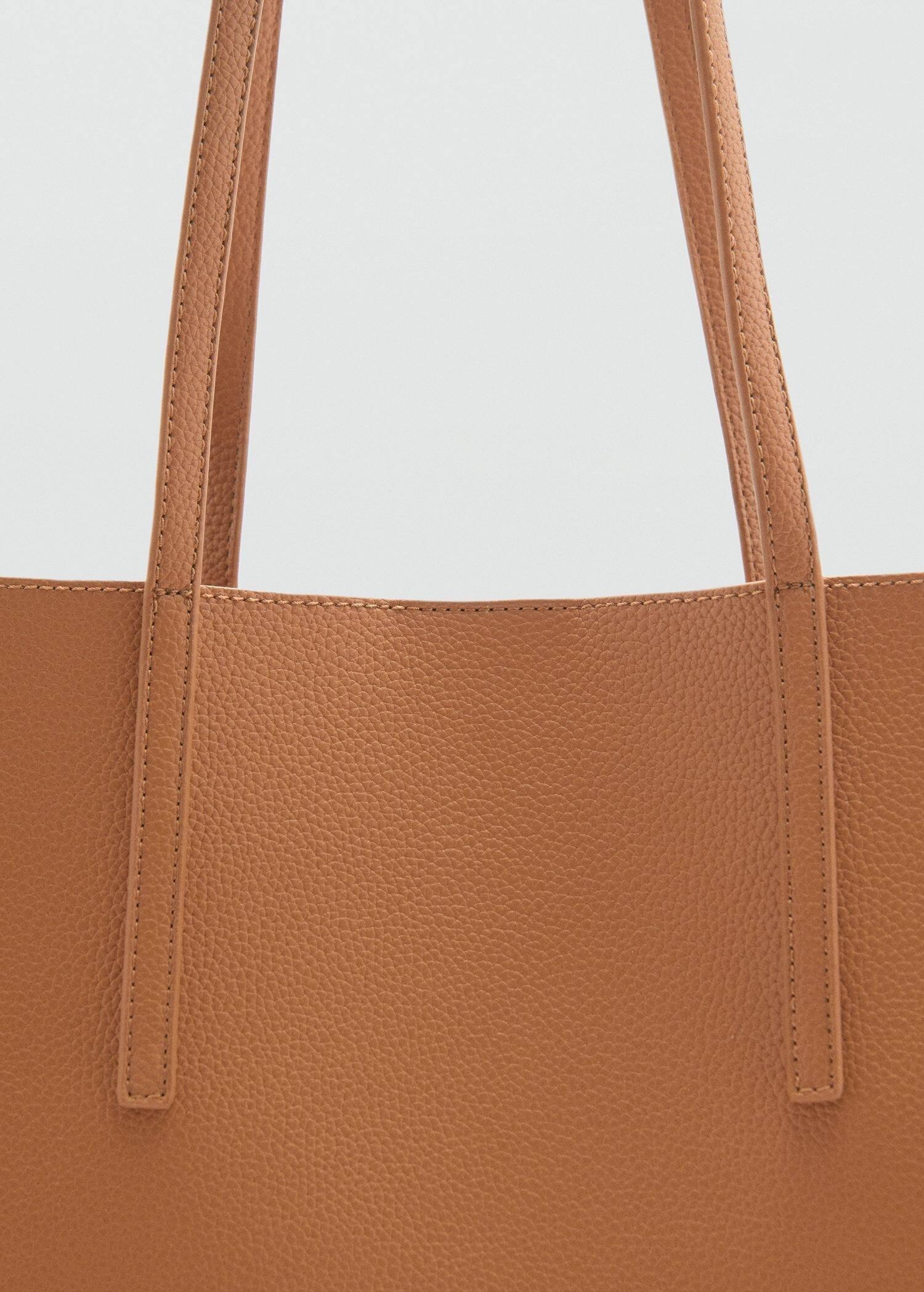 Brown Pebbled Effect Shopper Bag, Medium Brown, large image number 2