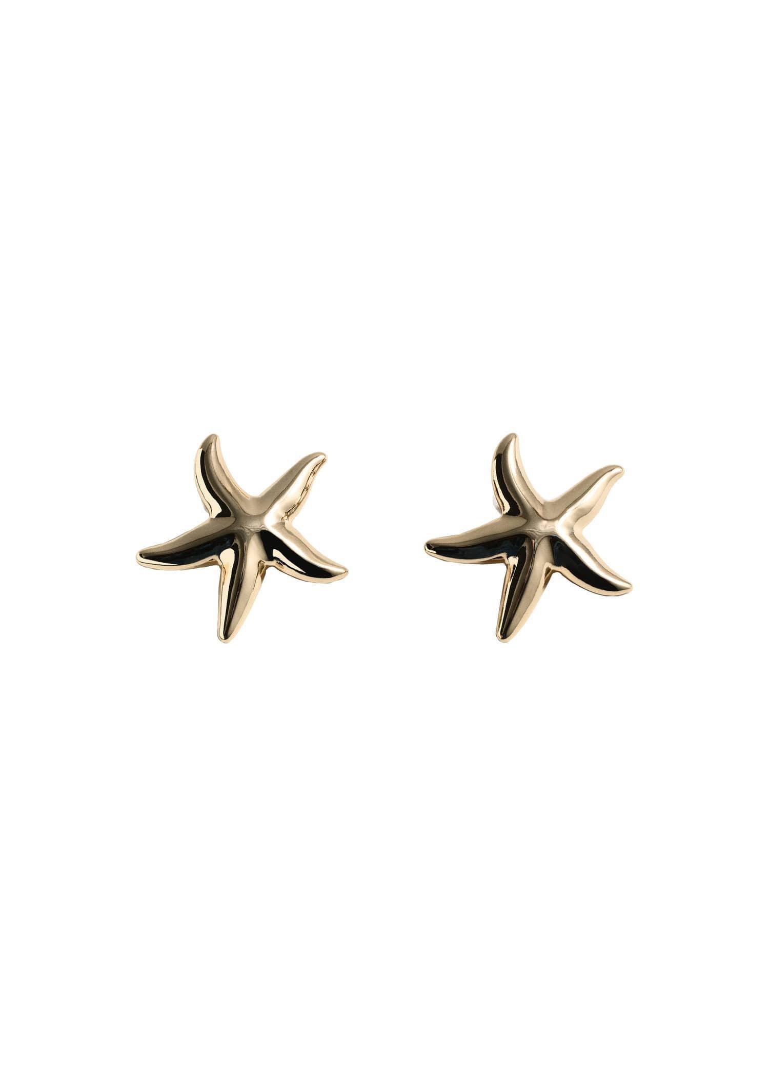 Gold Stars Earrings, Gold, large image number 2