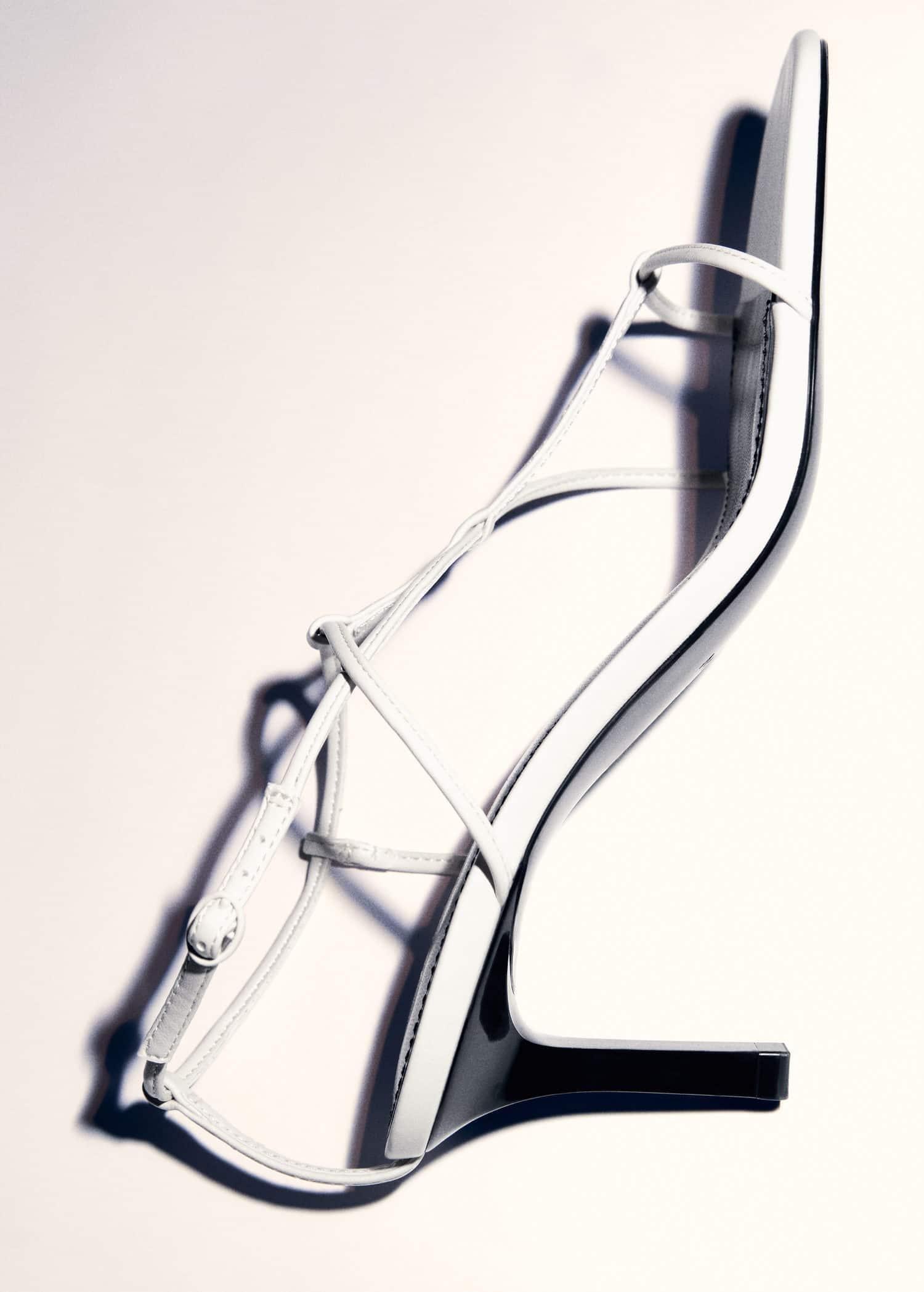 White Criss-Cross Straps Sandals, White, large image number 4