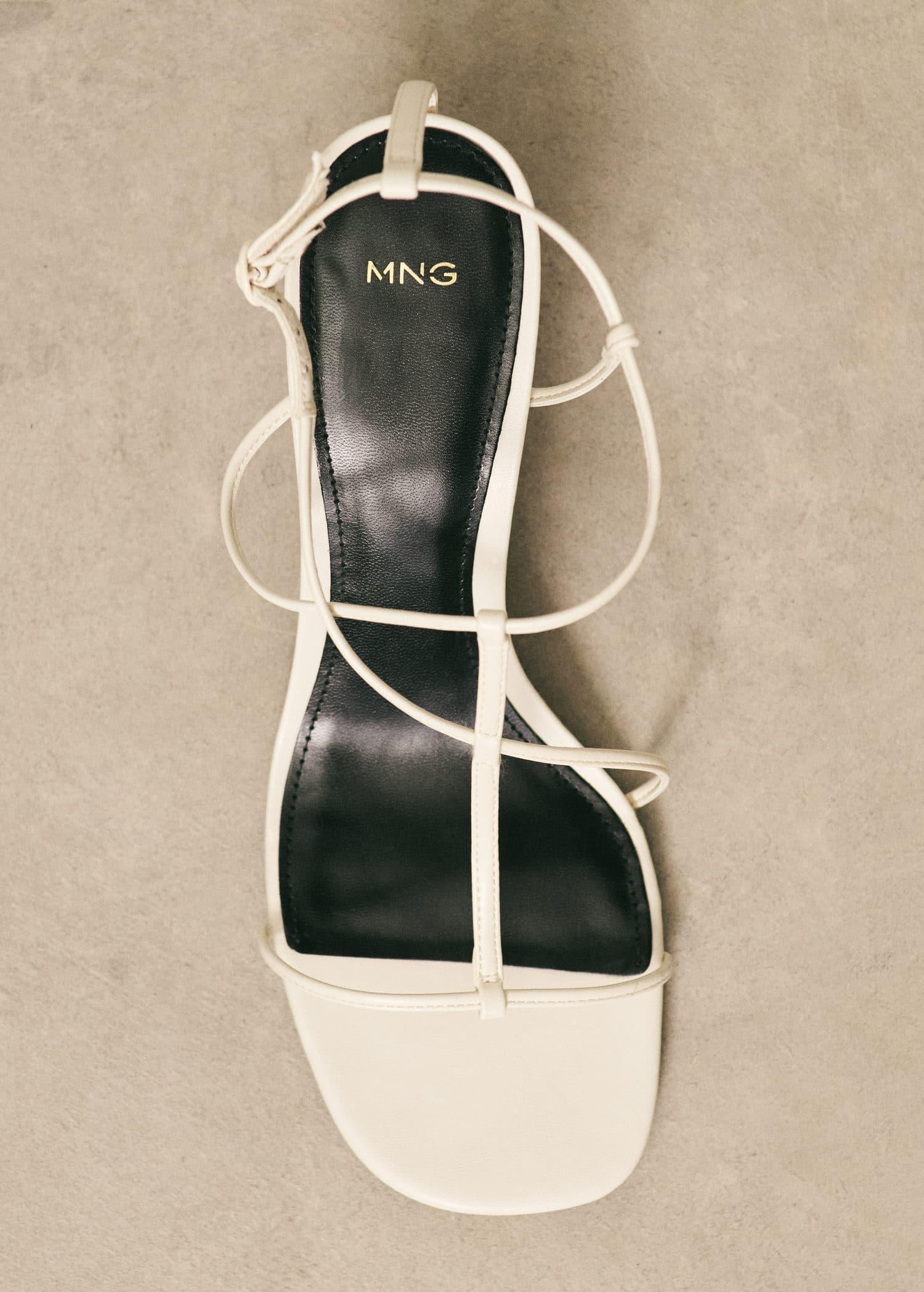 White Criss-Cross Straps Sandals, White, large image number 5