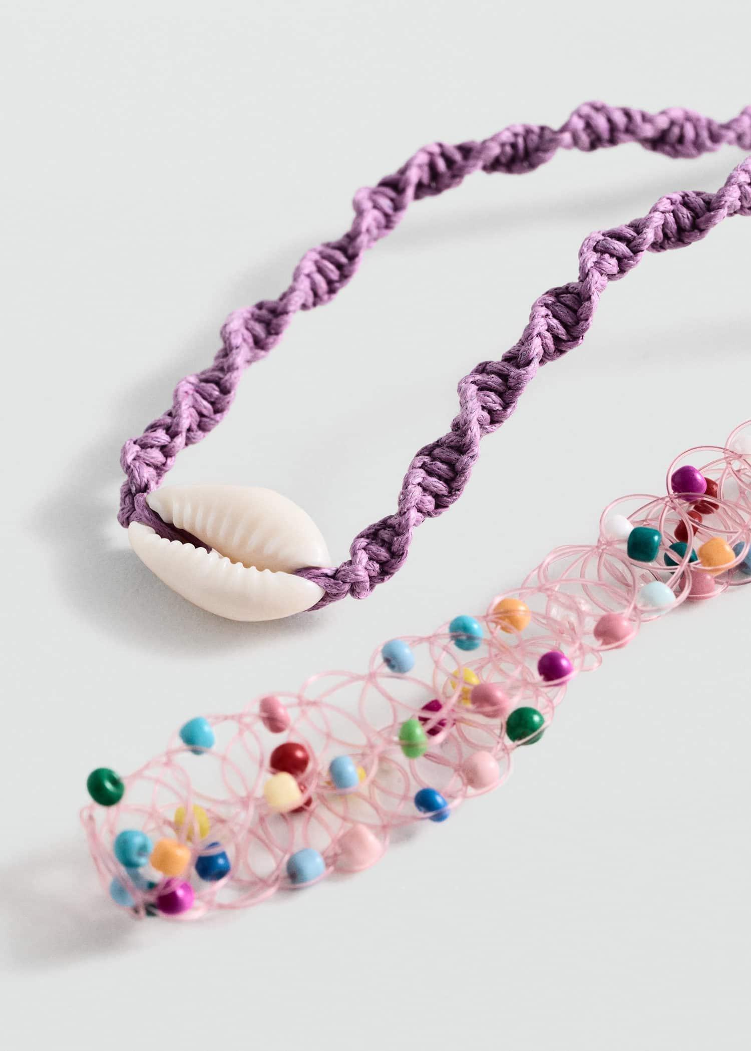 Purple Chokers - Set Of 2, Kids Girls, Light-Pastel Purple, large image number 0