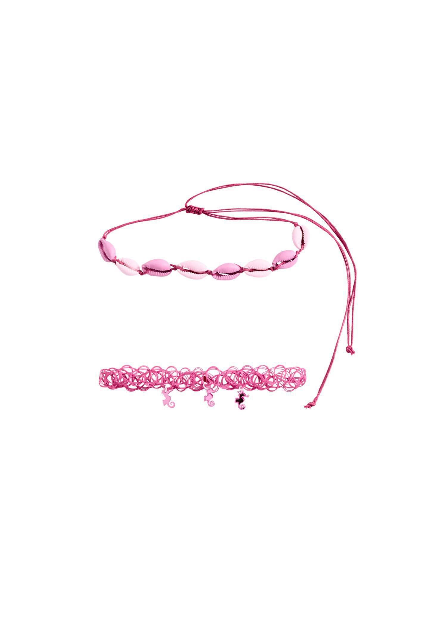 Pink Chokers - Set Of 2, Kids Girls, Pink, large image number 1