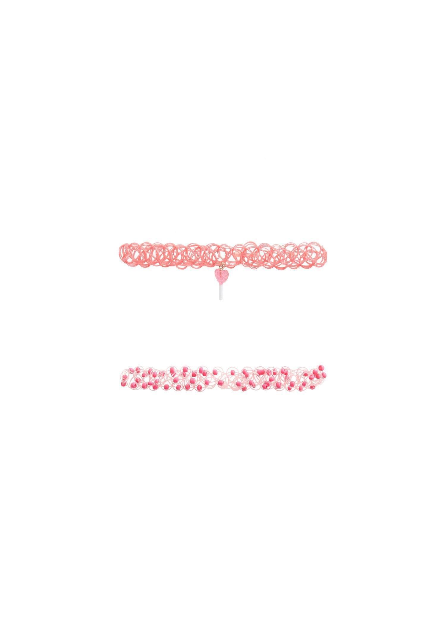 Pink Chokers - Set Of 2, Kids Girls, Pink, large image number 1