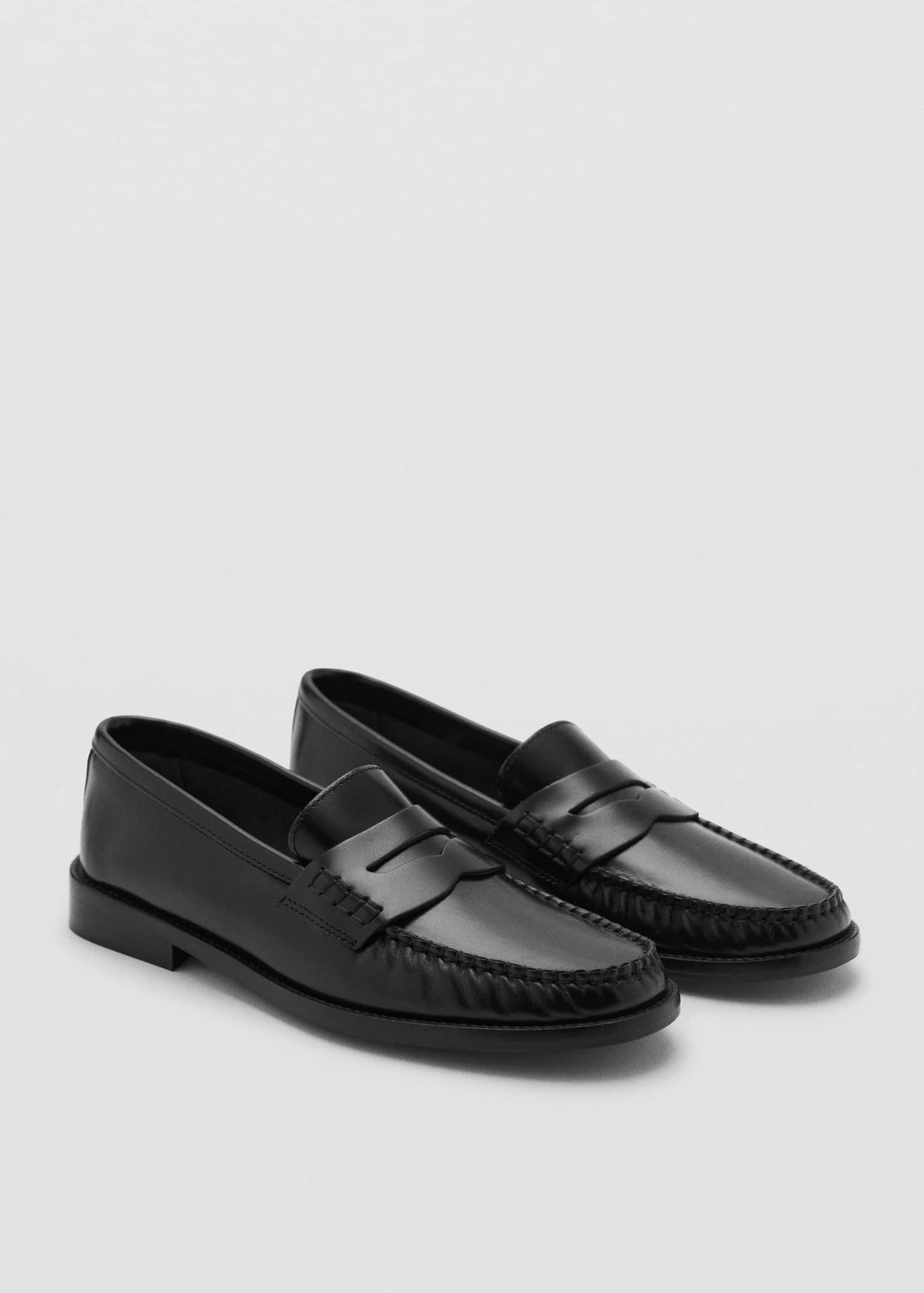 Black Leather Moccasin, , large