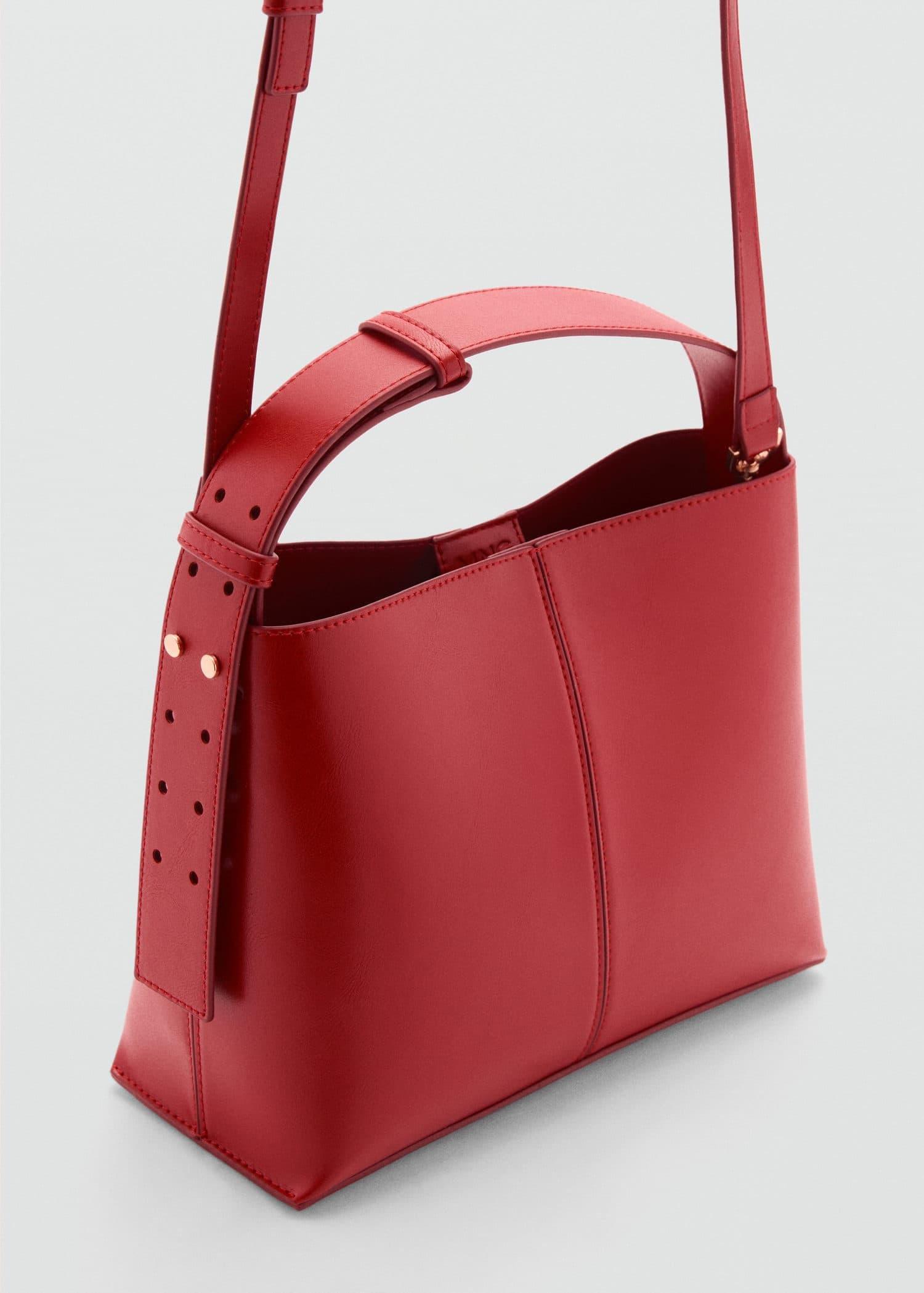 Red Mini-Shopper Shoulder Bag, Red, large image number 0
