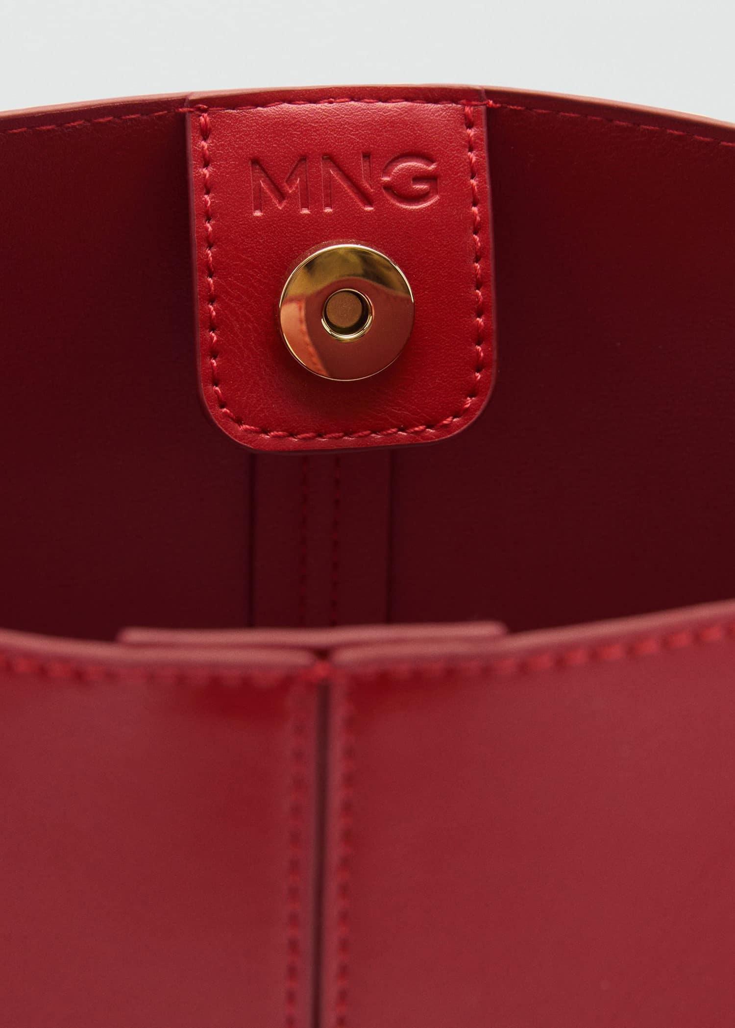 Red Mini-Shopper Shoulder Bag, Red, large image number 1