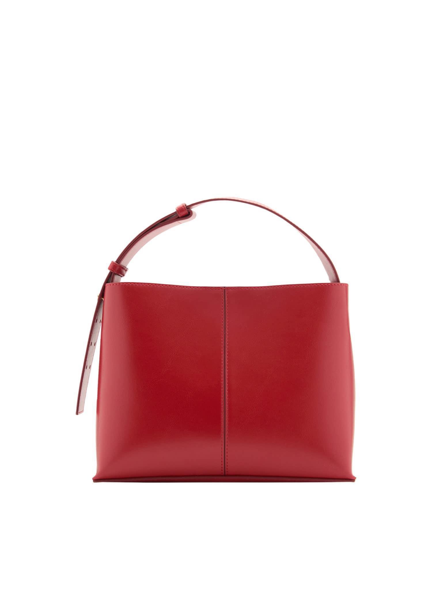 Red Mini-Shopper Shoulder Bag, Red, large image number 3