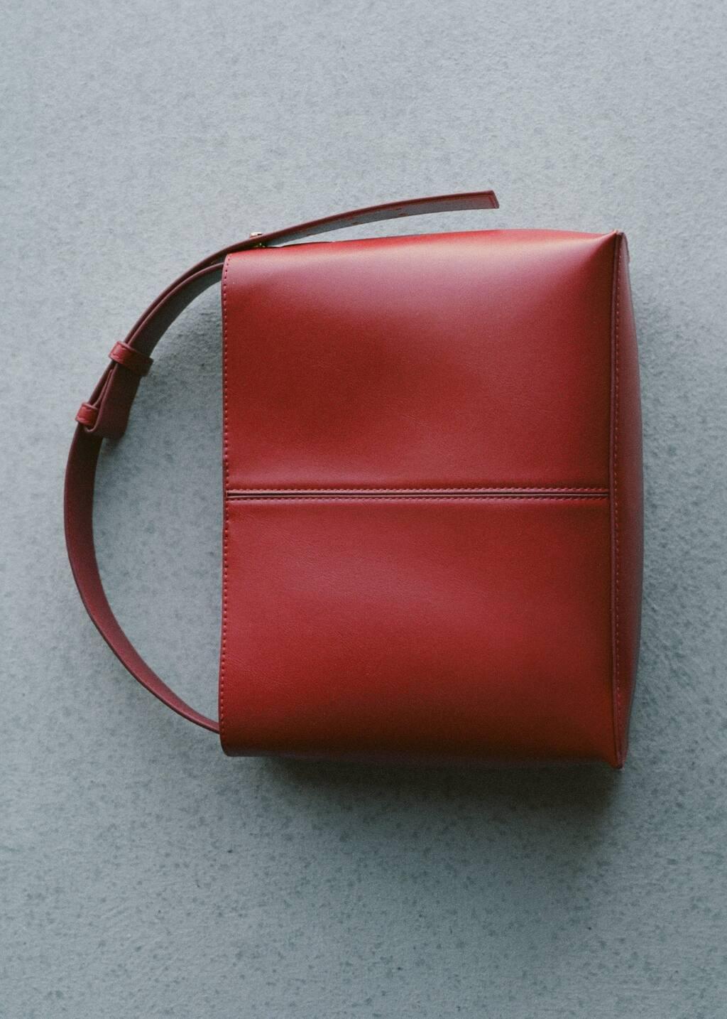 Red Mini-Shopper Shoulder Bag, Red, large image number 5