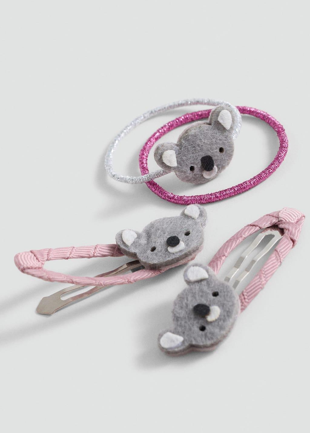 Pink Lt-Pastel Pack Of Hairpins And Hair Bands, Kids Girl, Light-Pastel Pink, large image number 1