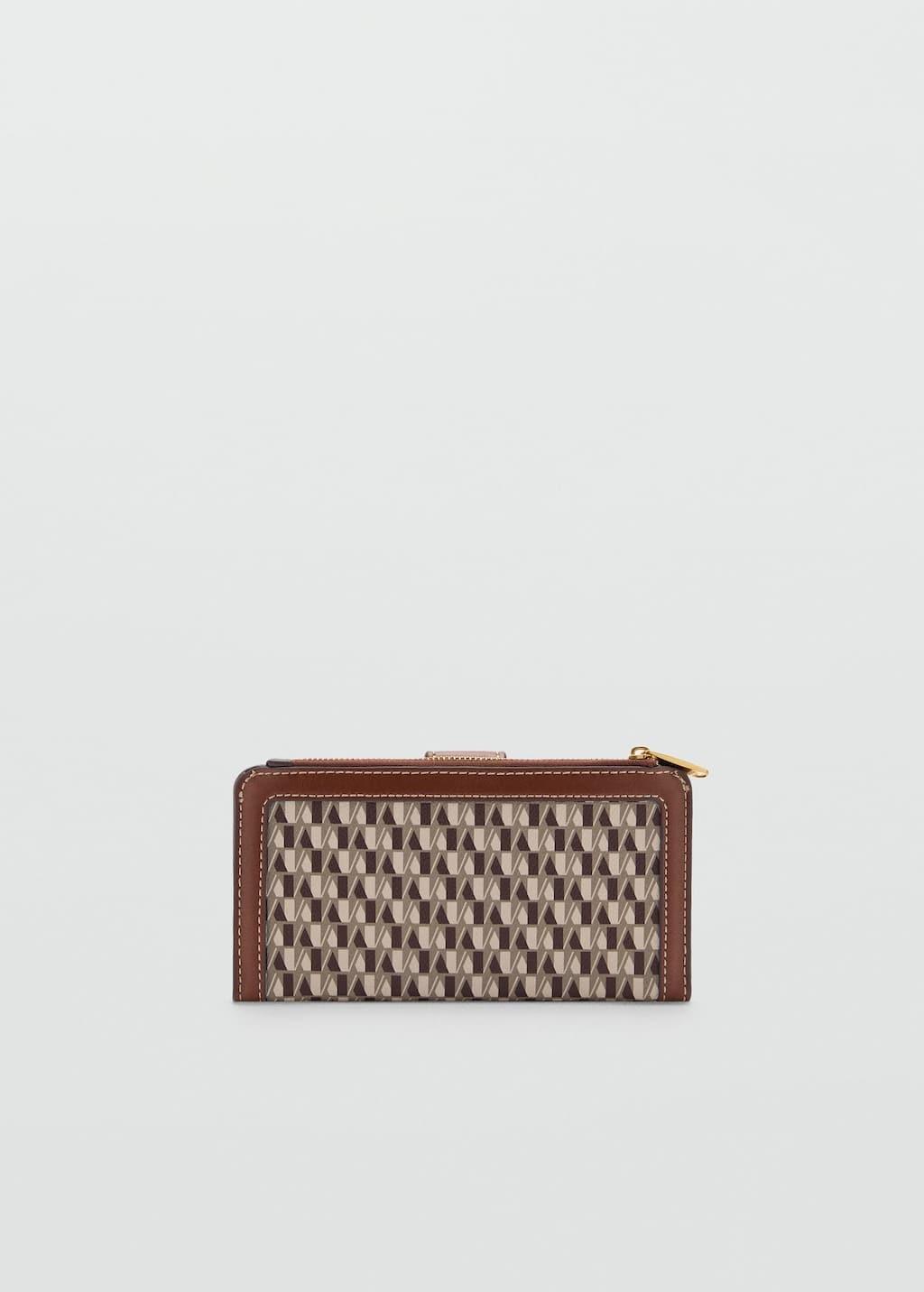Brown Coin Purse With Printed Logo, Medium Brown, large image number 0