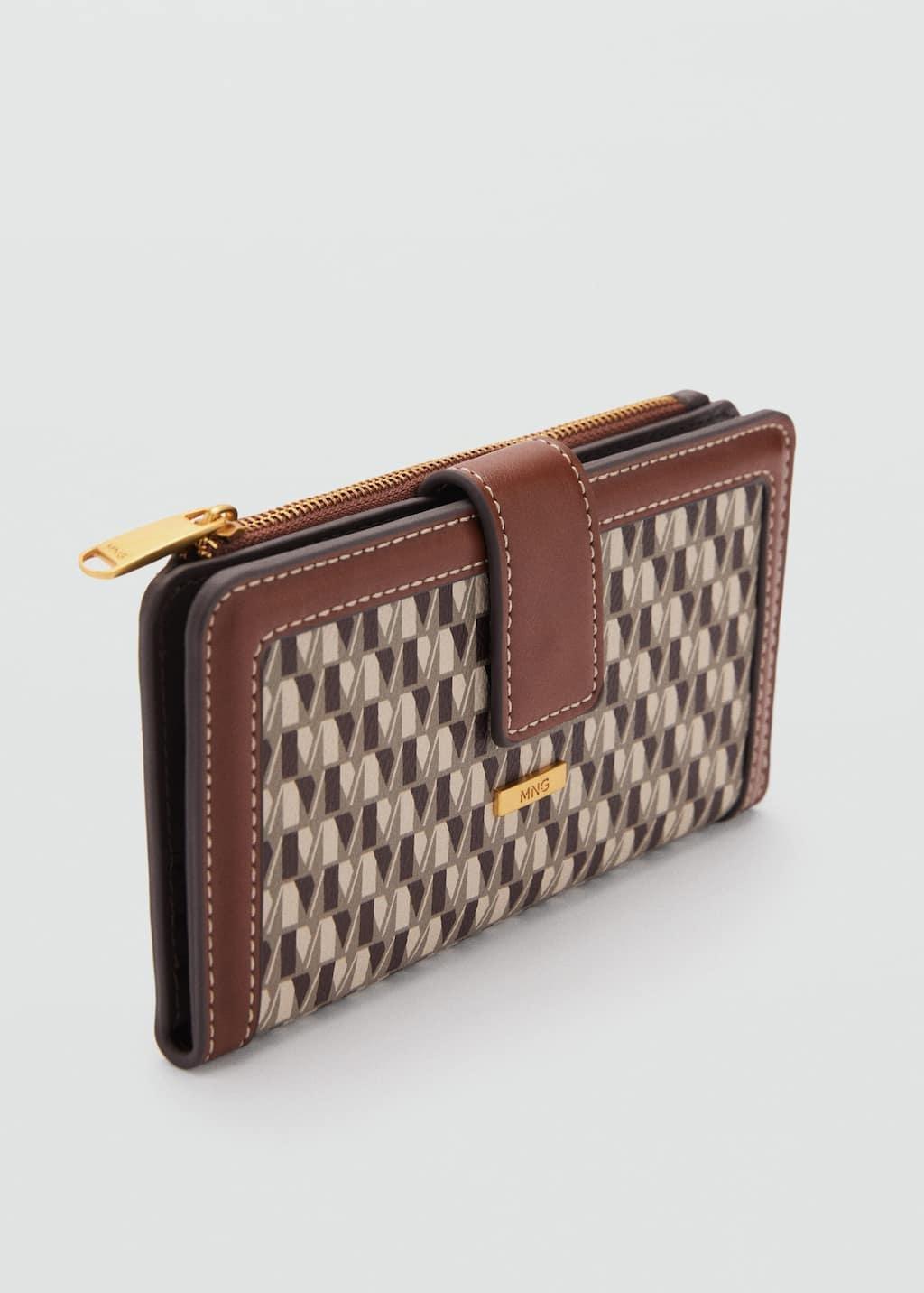 Brown Coin Purse With Printed Logo, Medium Brown, large image number 1