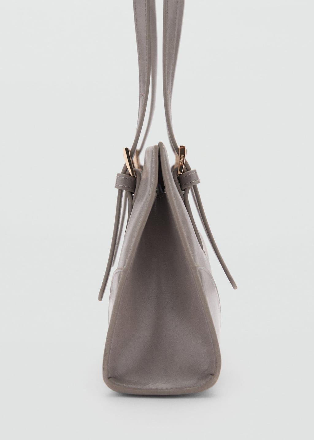 Grey Shoulder Bag With Buckles, Grey, large image number 2