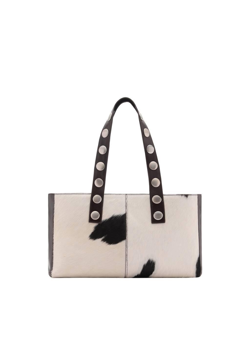 BROWN Suede bag with studs, Brown, large image number 3